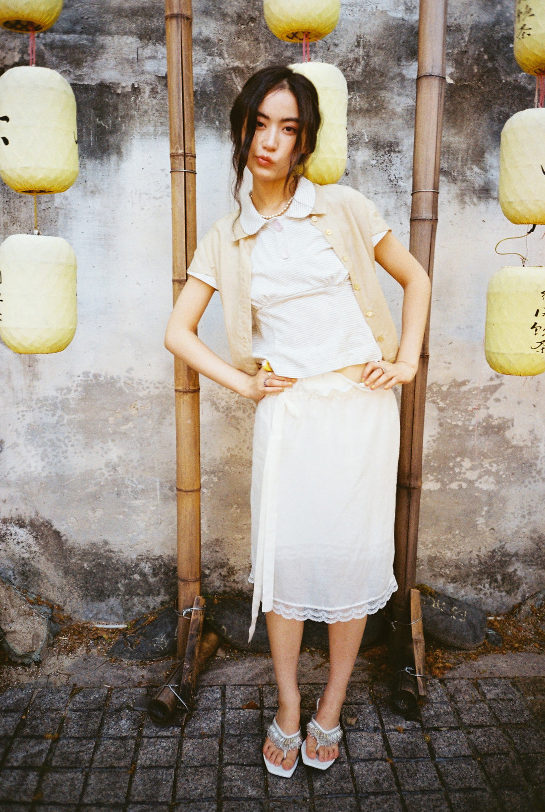 Short Sleeve Shirt-Beige