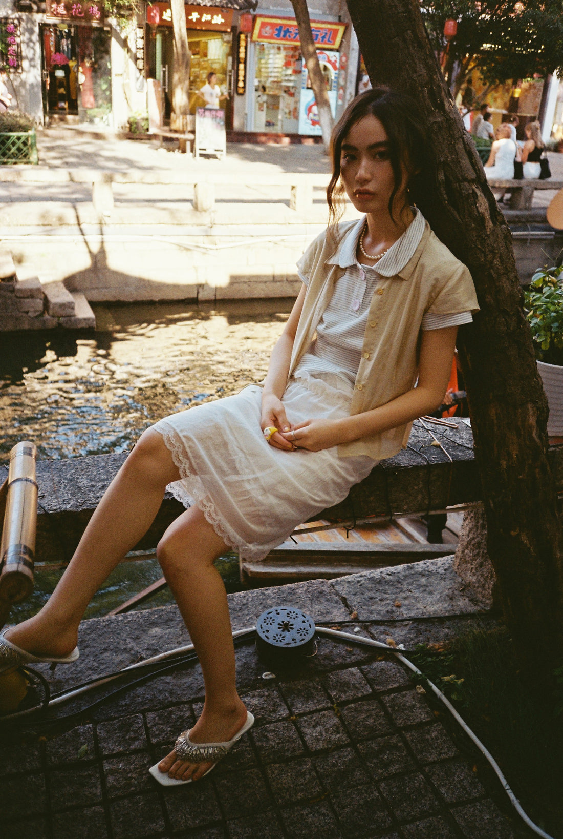 Double-Layered Skirt-White