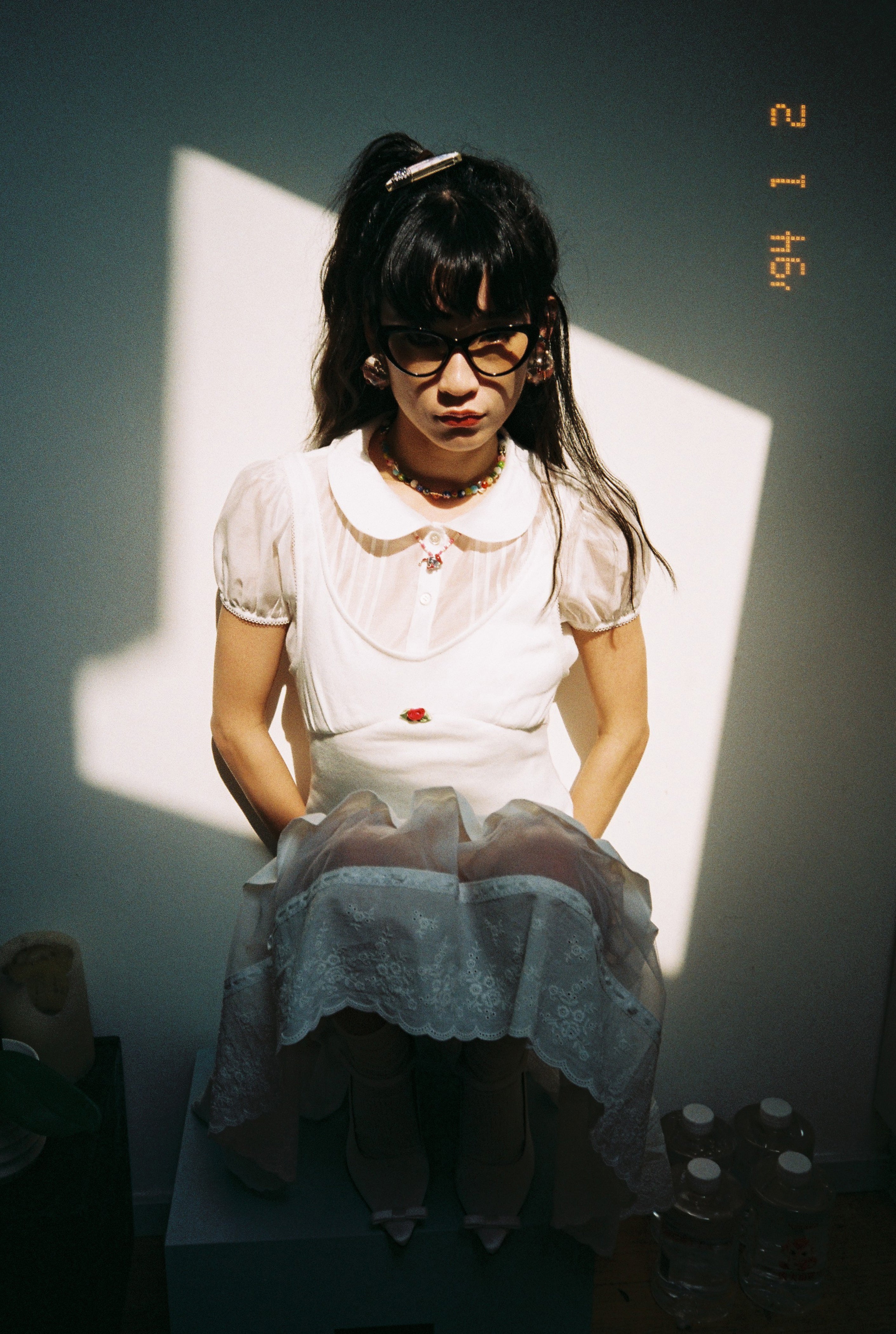 Puff Sleeve Shirt-White