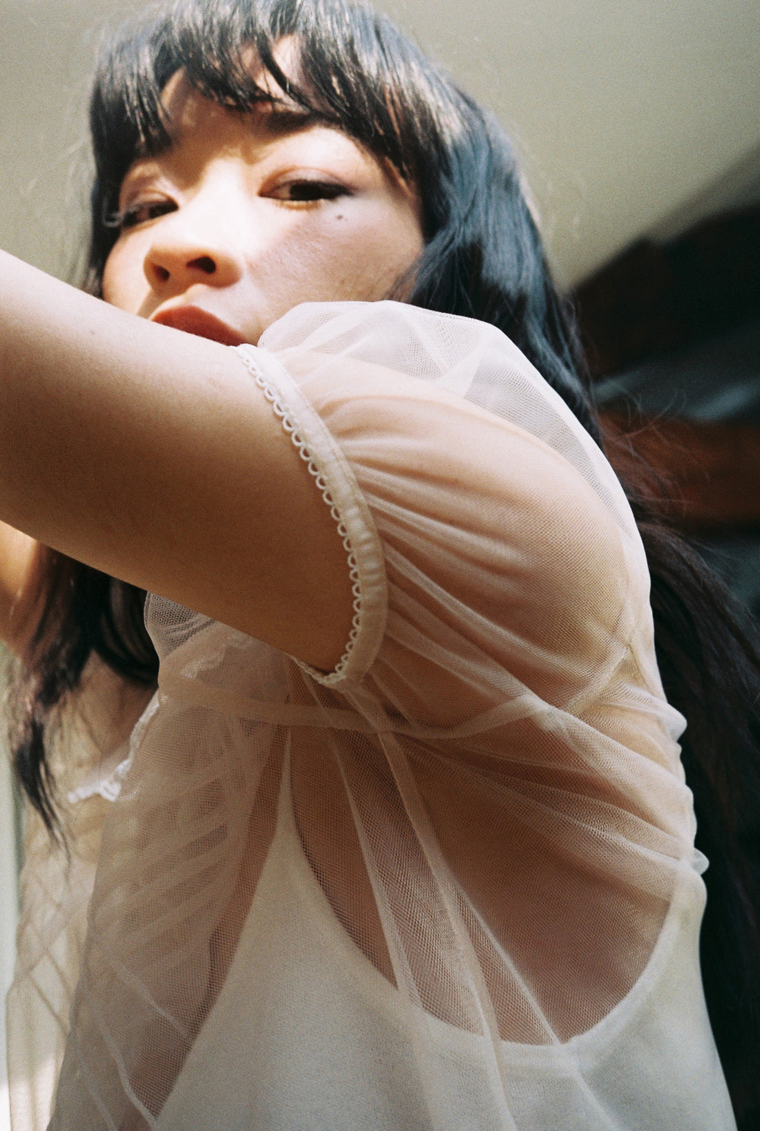 Puff Sleeve Shirt-Dusty Pink