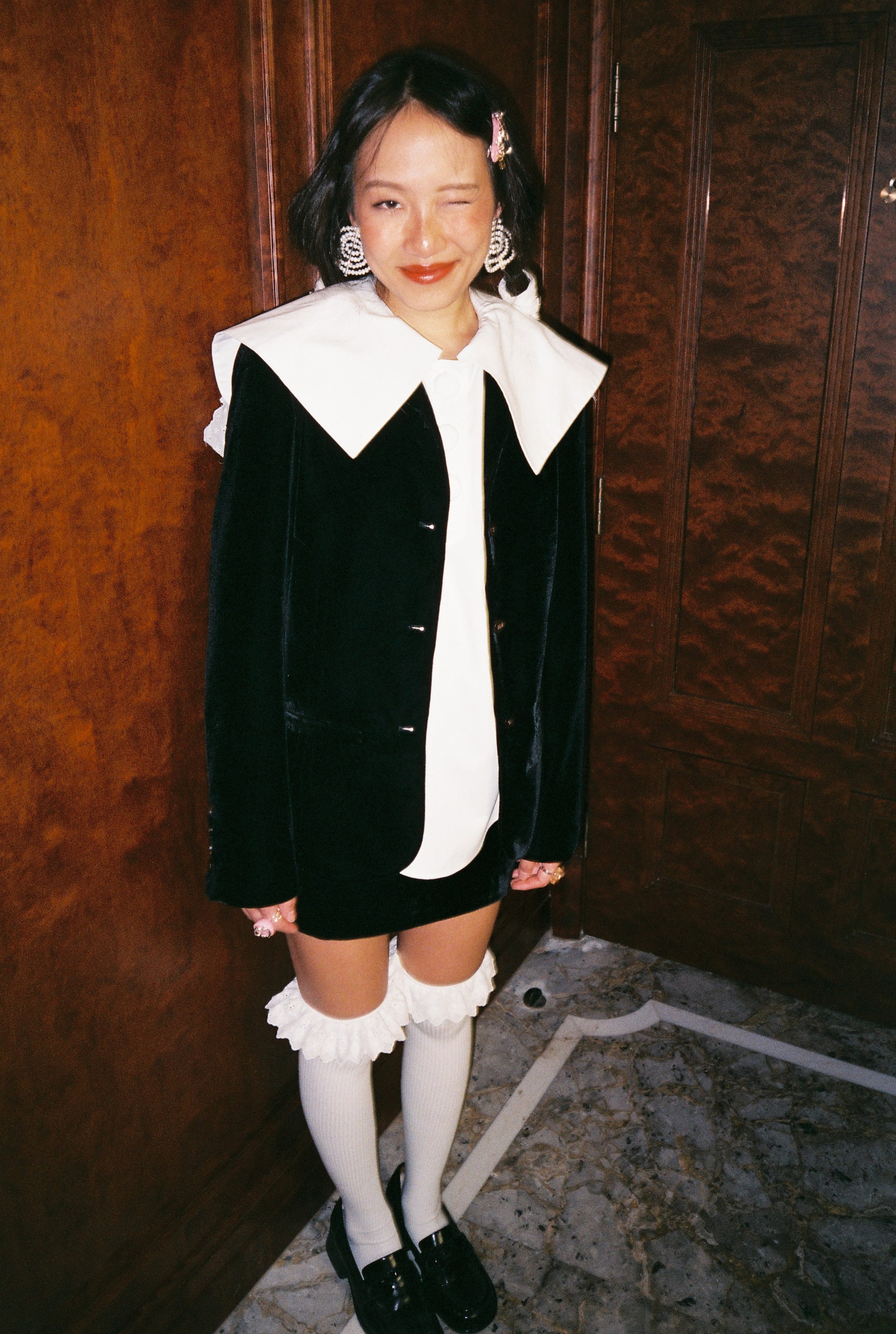Velvet Mini Skirt