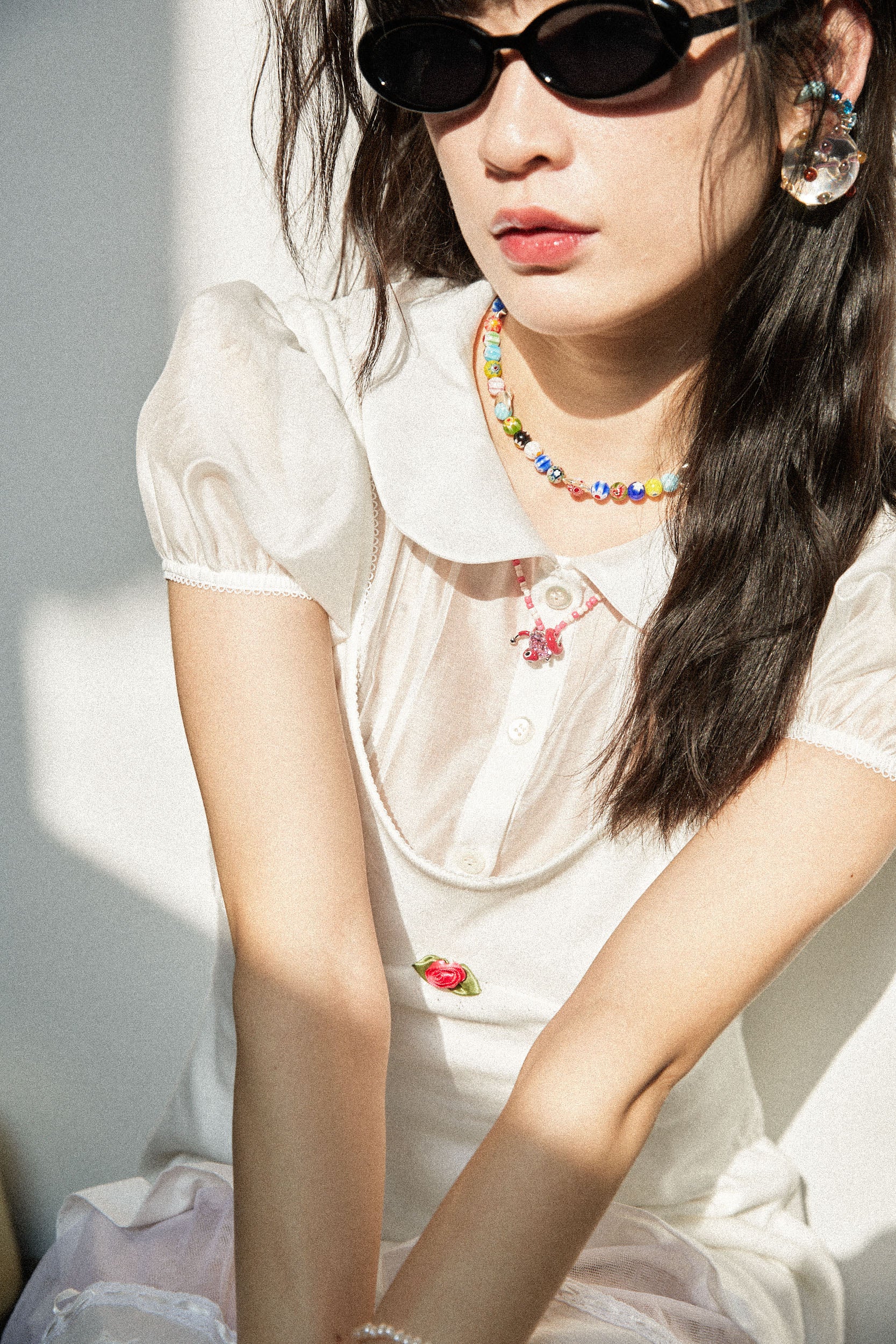 Puff Sleeve Shirt-White