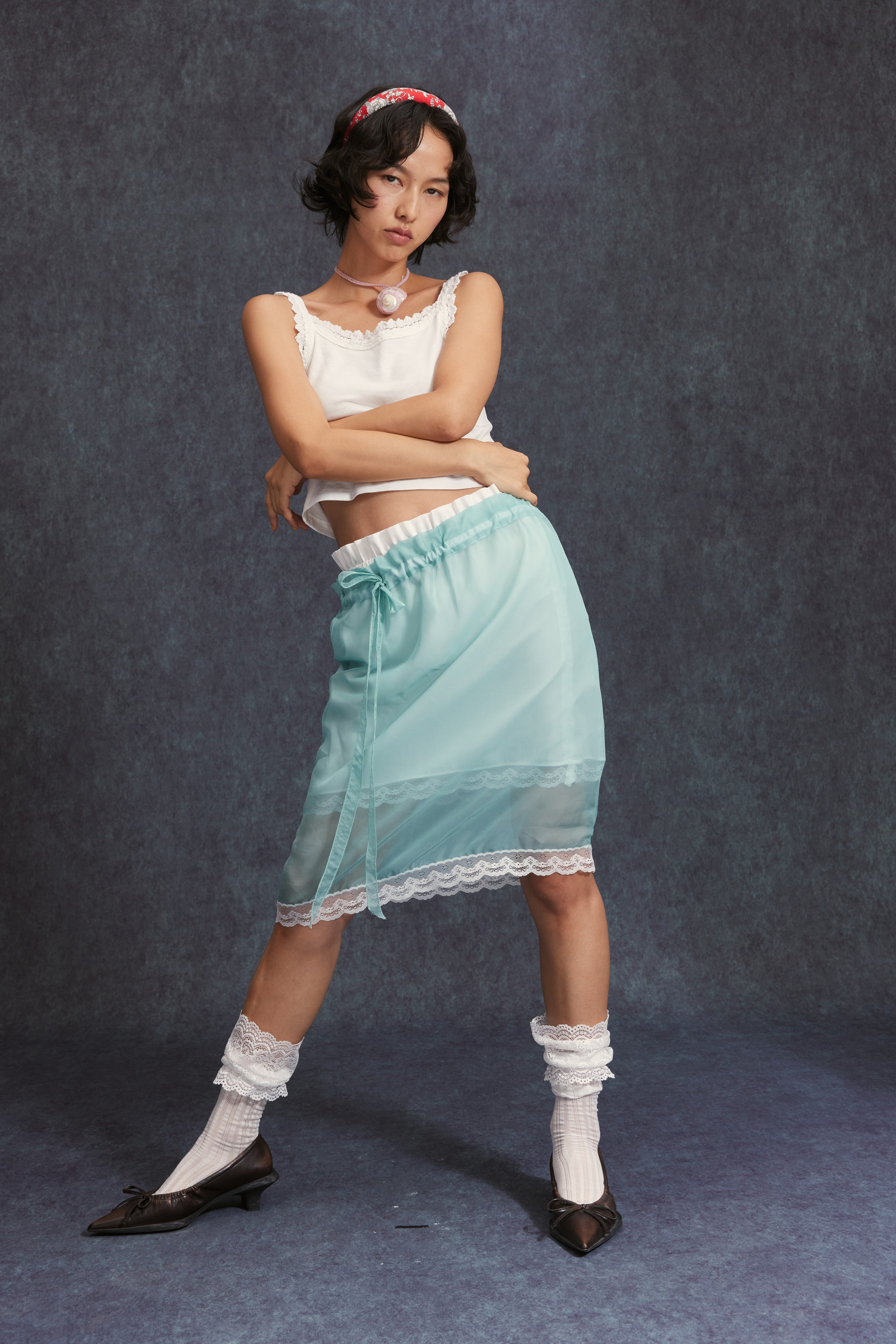 Double-Layered Skirt-Green