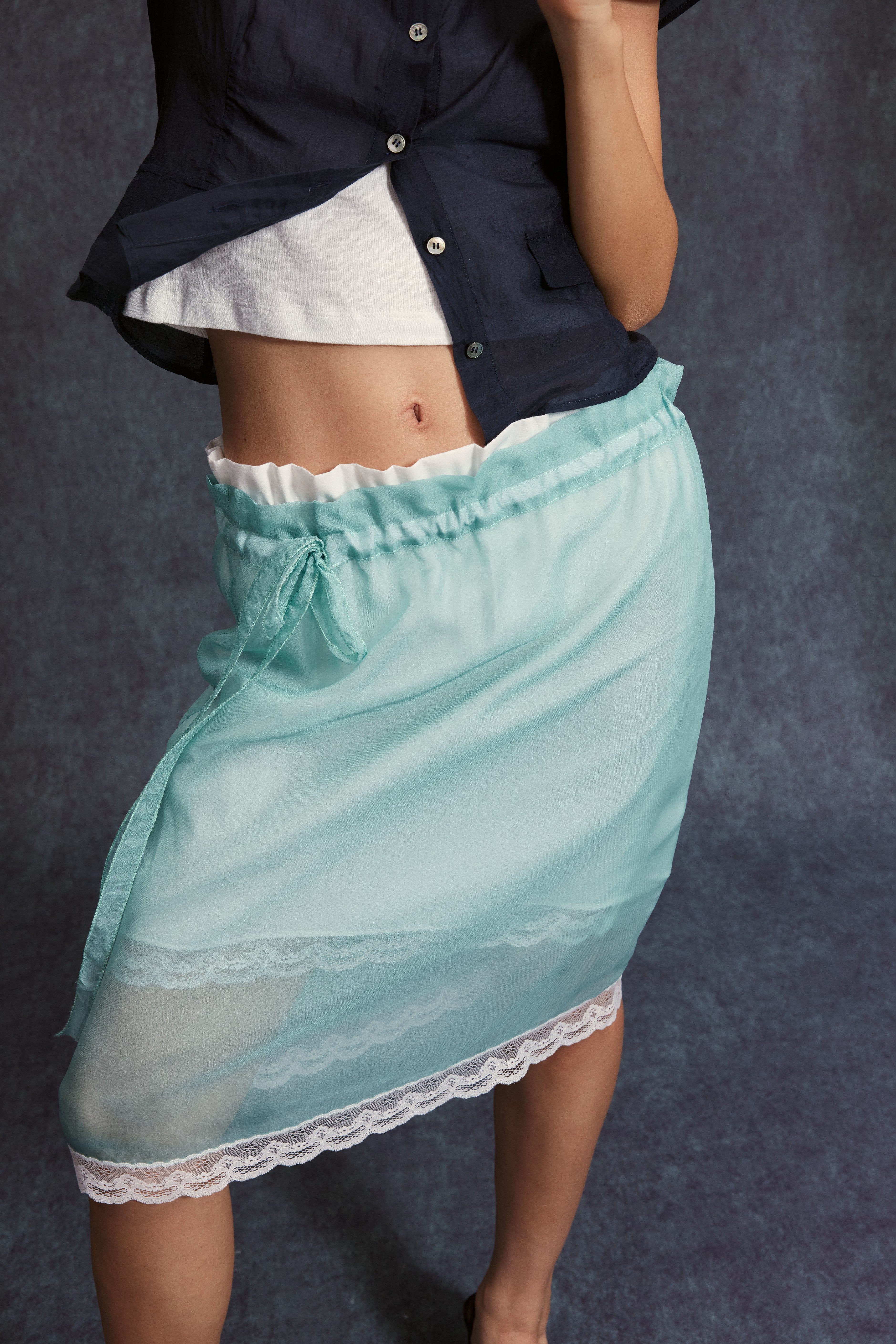 Double-Layered Skirt-Green