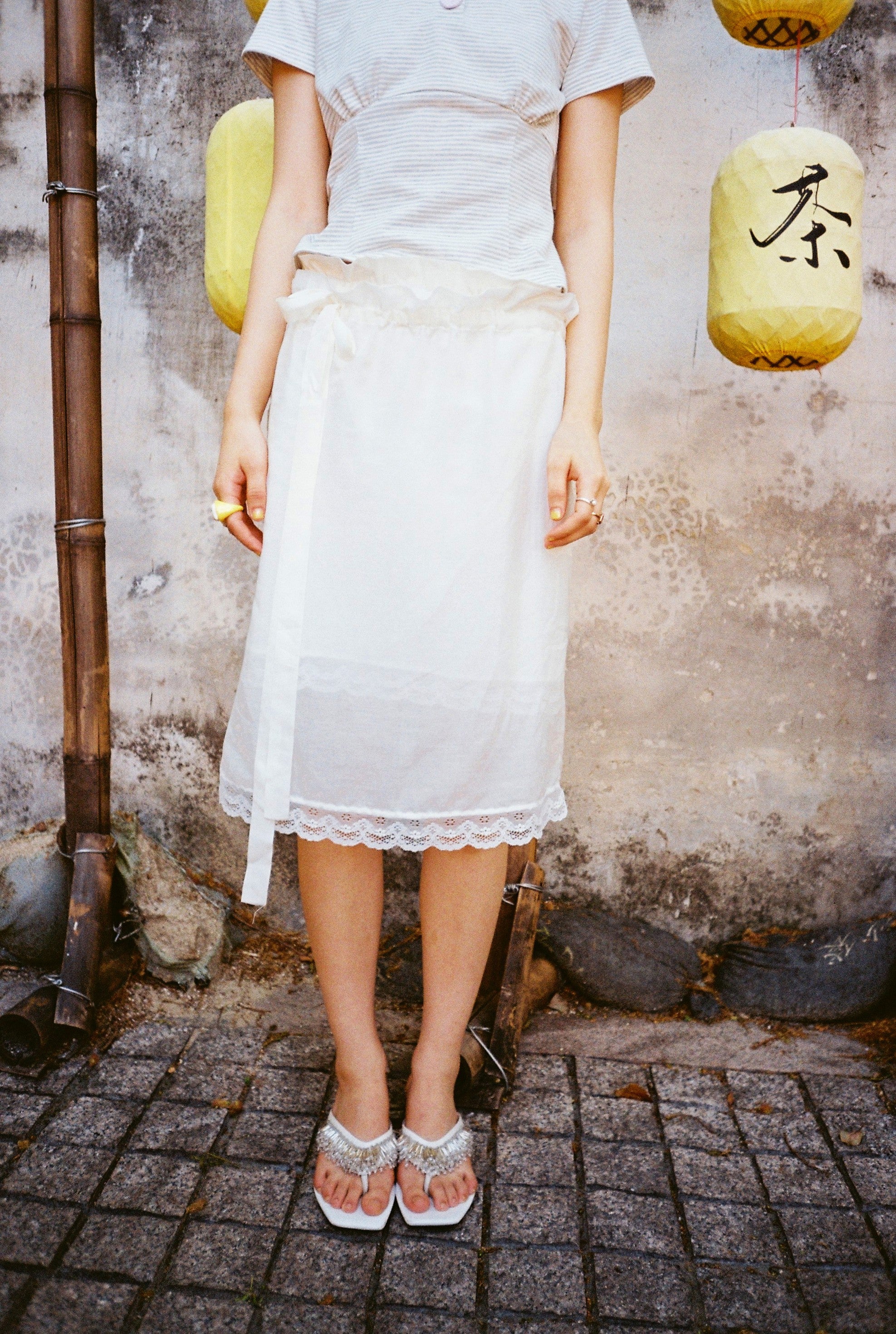 Double-Layered Skirt-White
