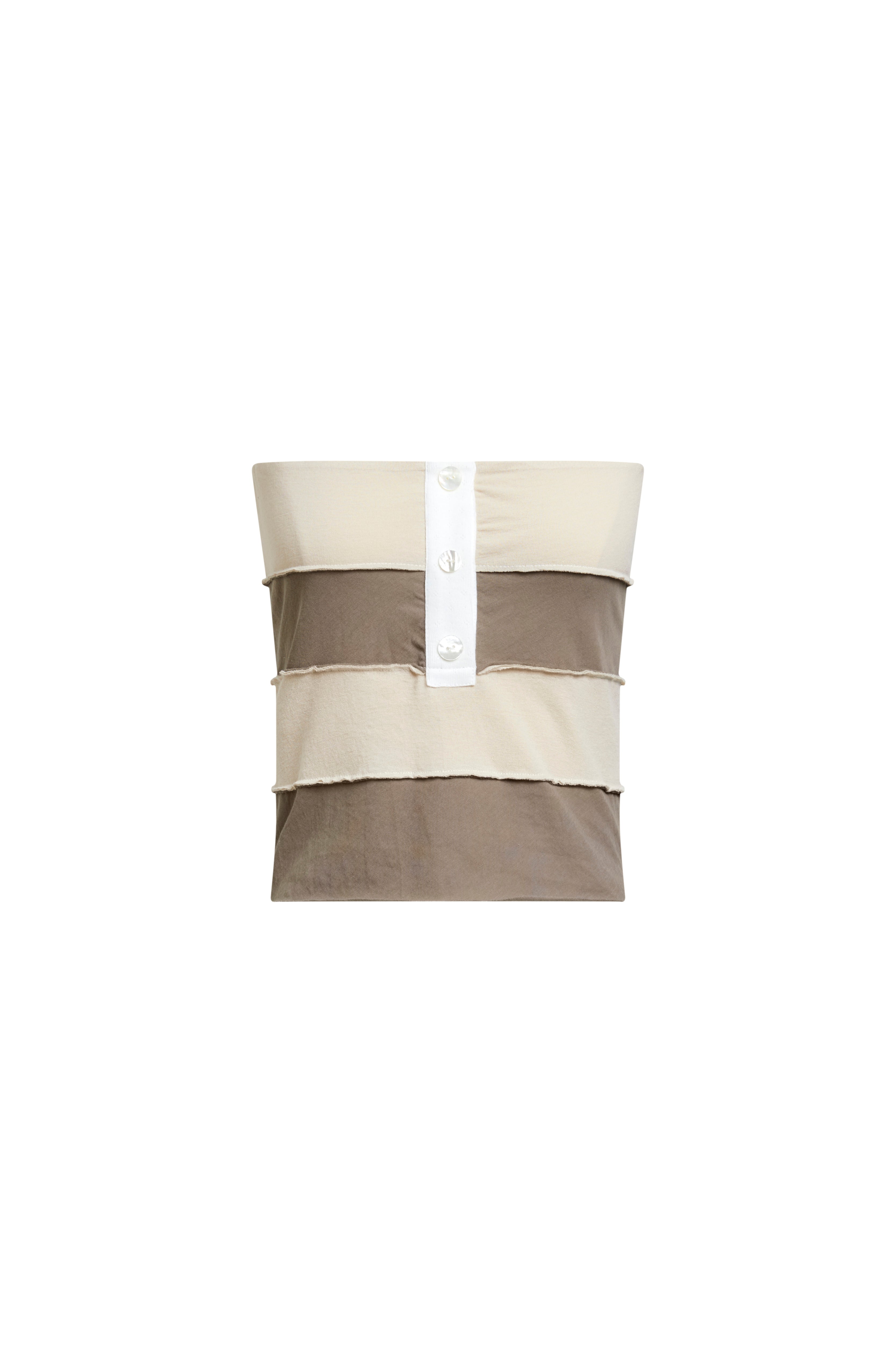 Stripe Polo Tube Top