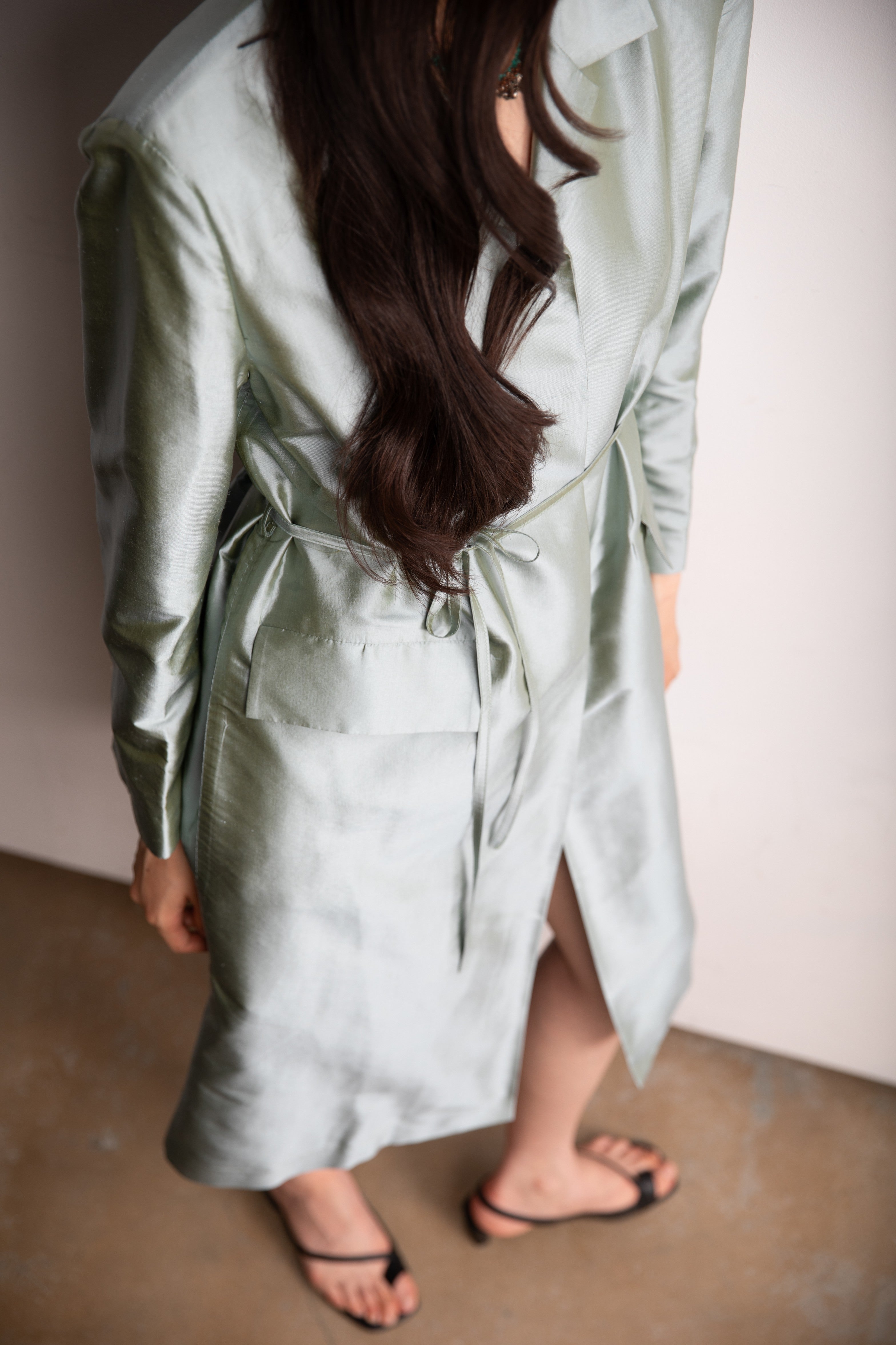 Long Coat-Turquoise