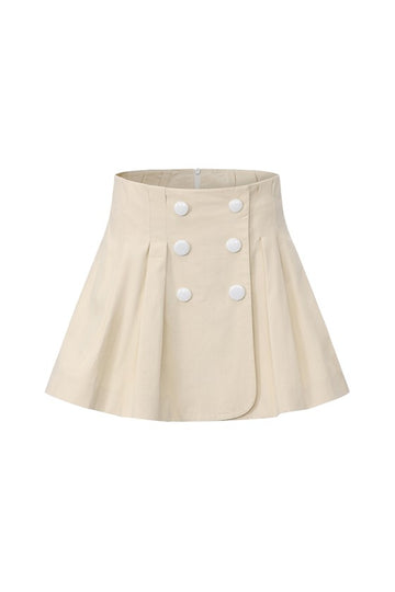Pinch Pleated Skirt-Butter