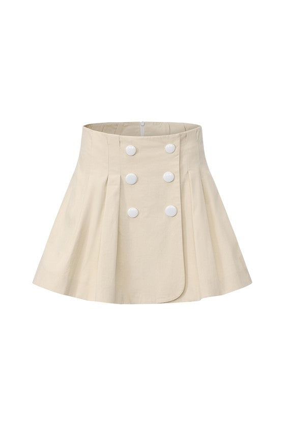 Pinch Pleated Skirt-Butter