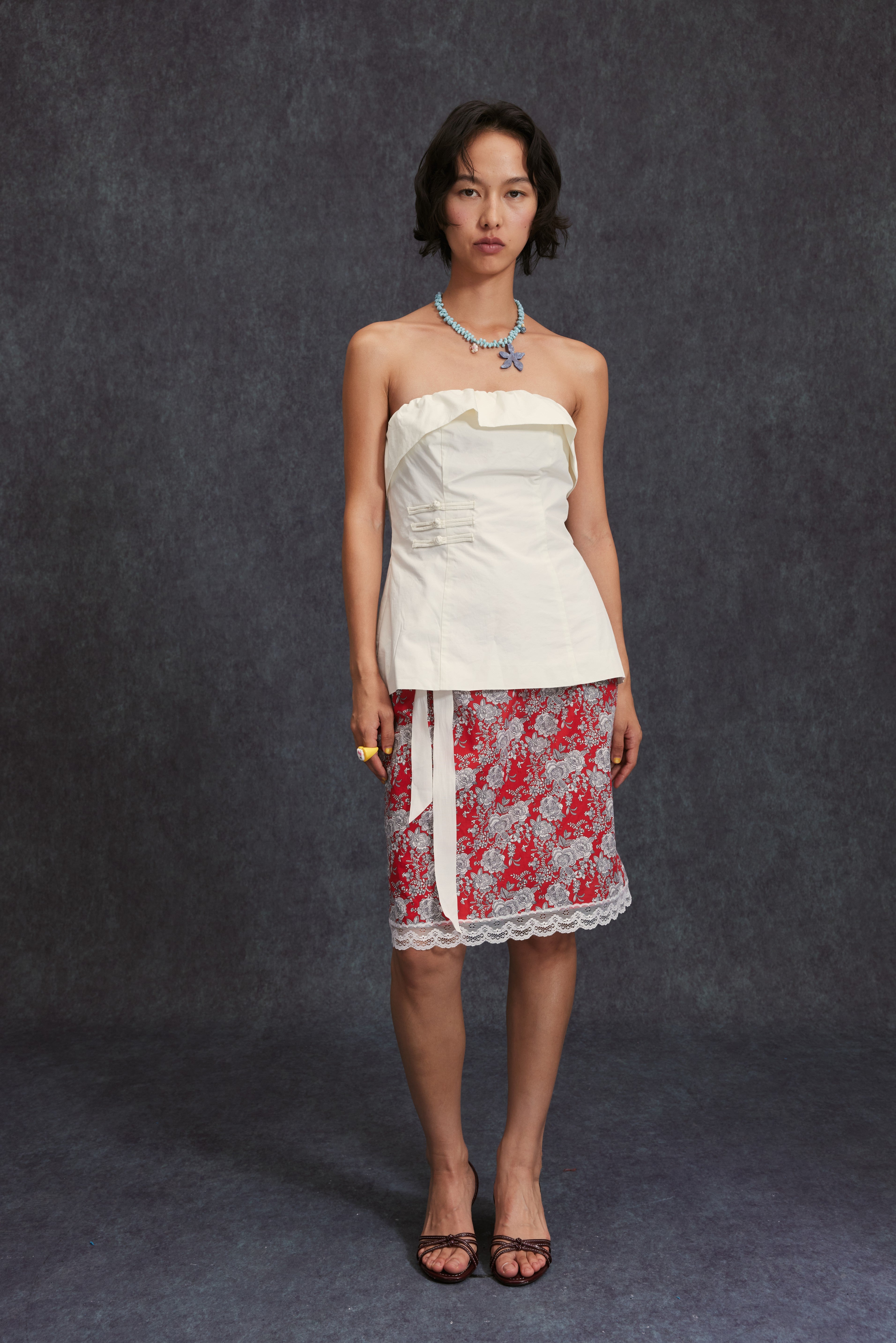 Lace Drawstring Skirt