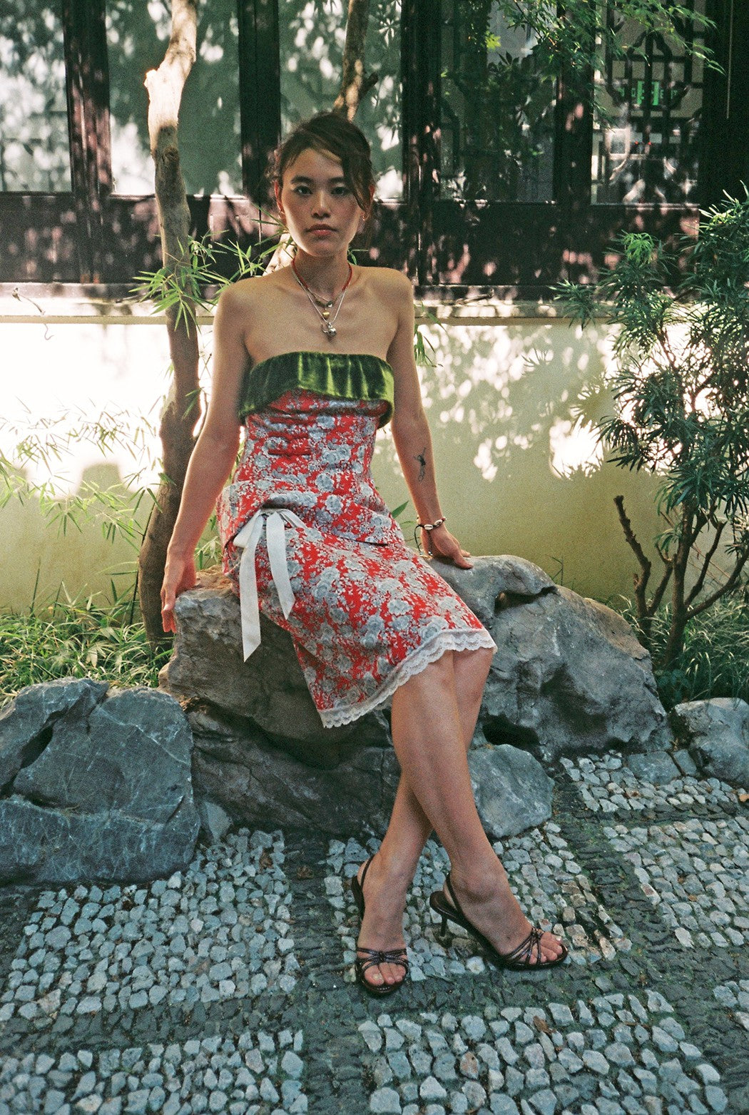 Lace Drawstring Skirt