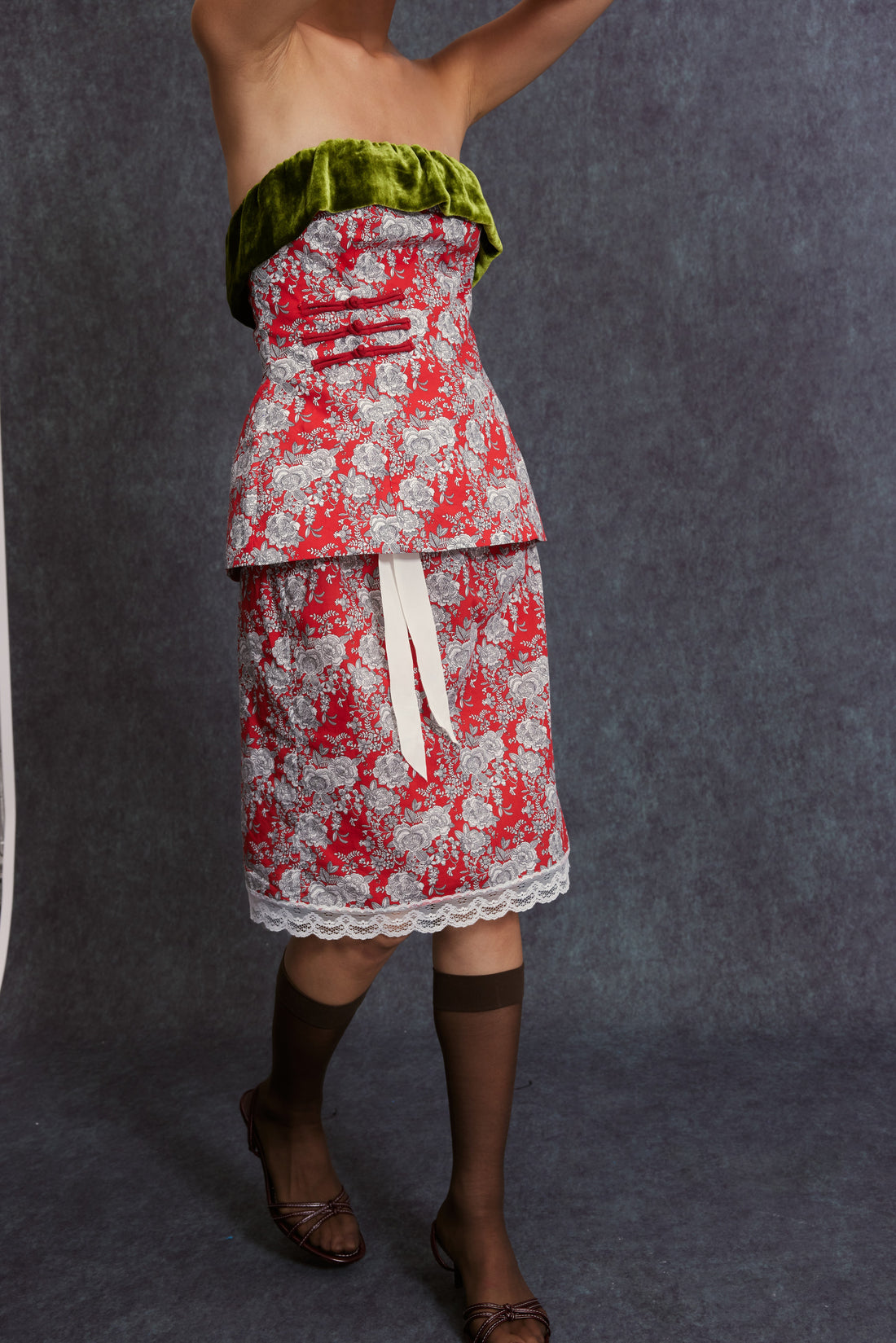 Lace Drawstring Skirt