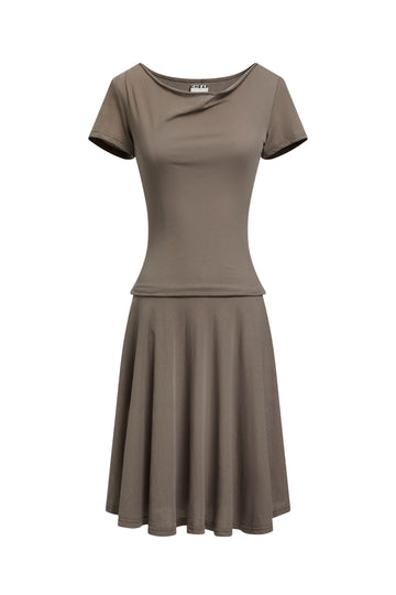 Off-Sholder Hood Dress