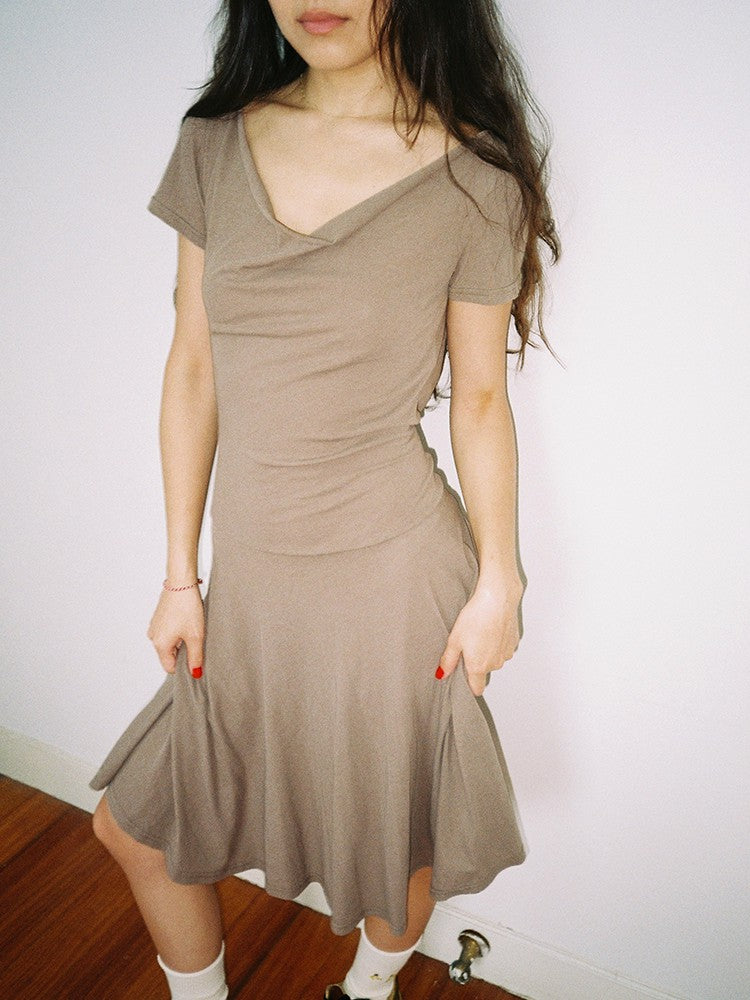 Off-Sholder Hood Dress