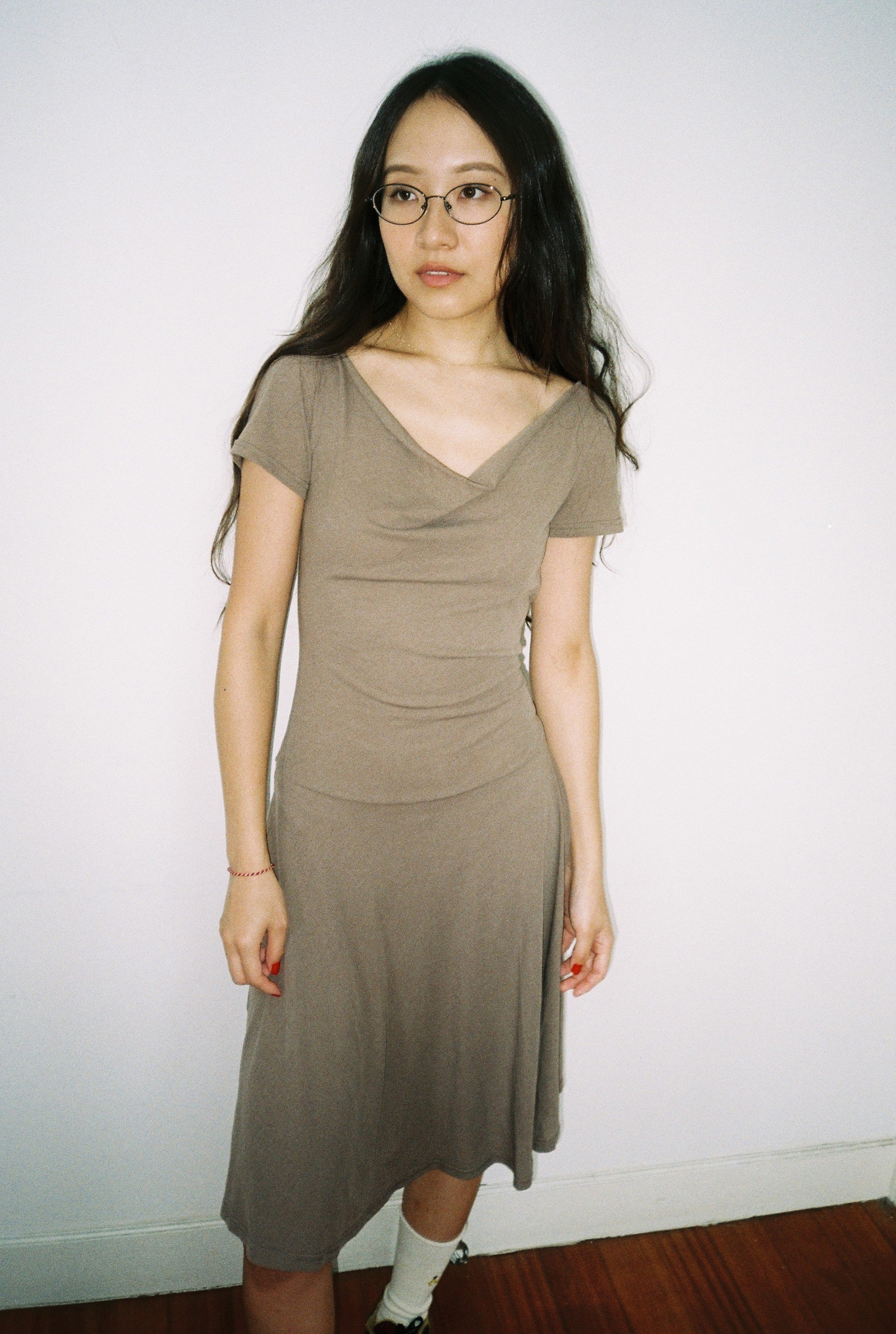 Off-Sholder Hood Dress
