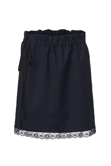 Lace Drawstring Short Skirt