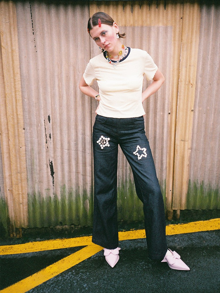 Star Fish Denim Jeans - Blue