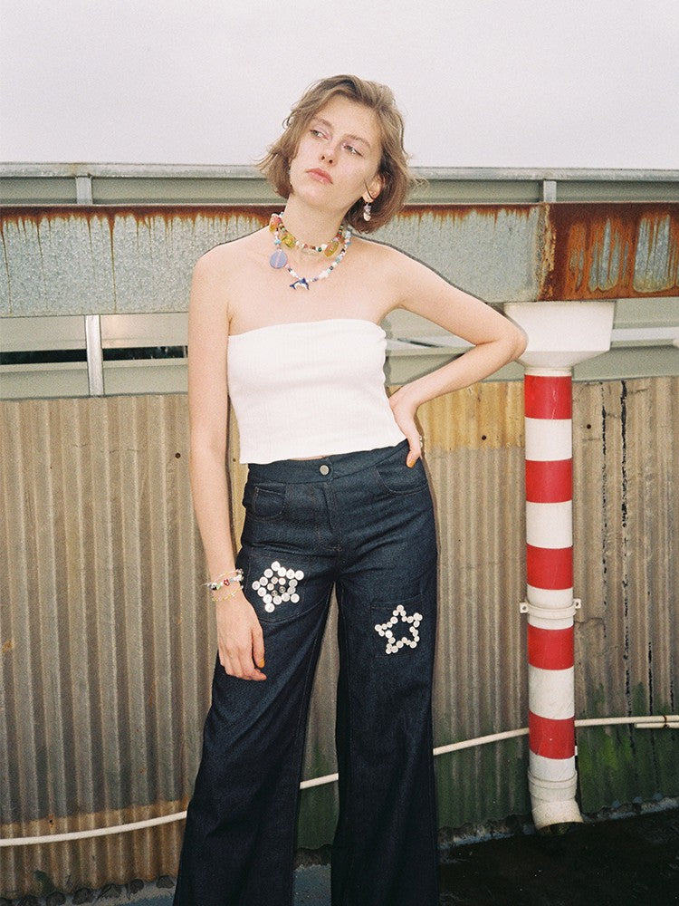 Star Fish Denim Jeans - Blue