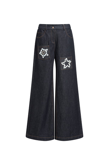 Star Fish Denim Jeans - Blue