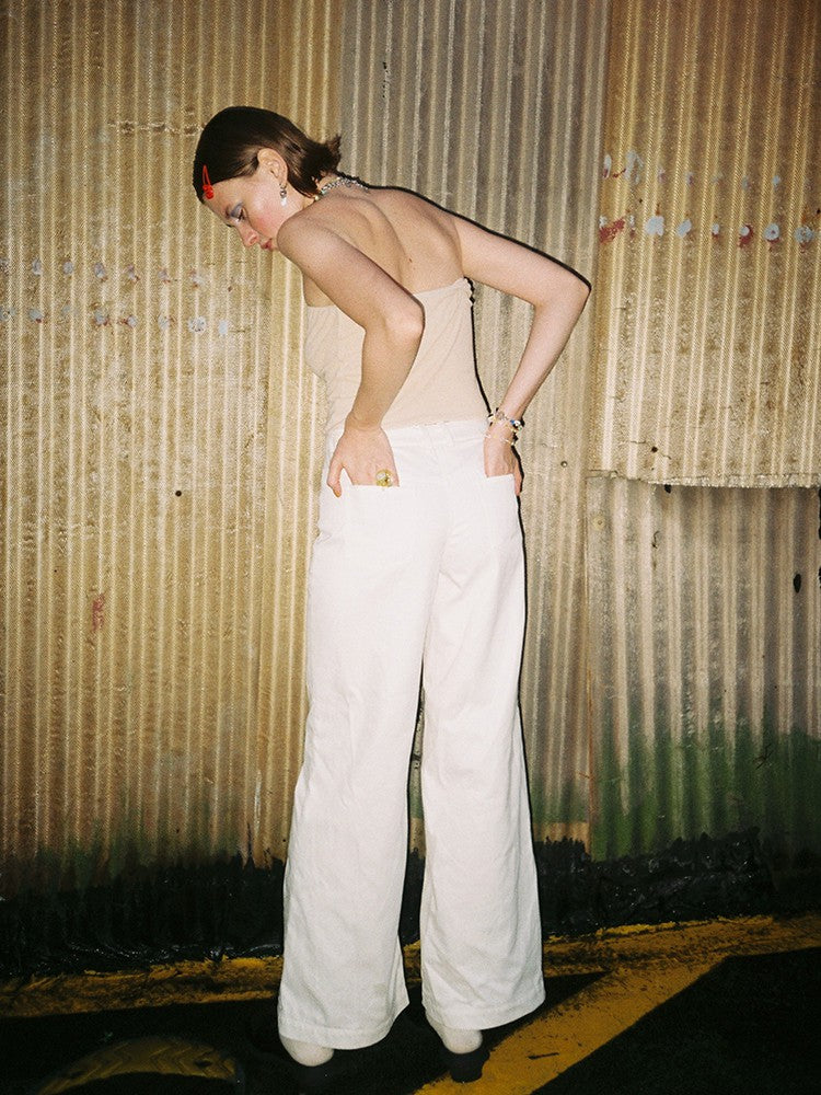 Star Fish Denim Jeans - White