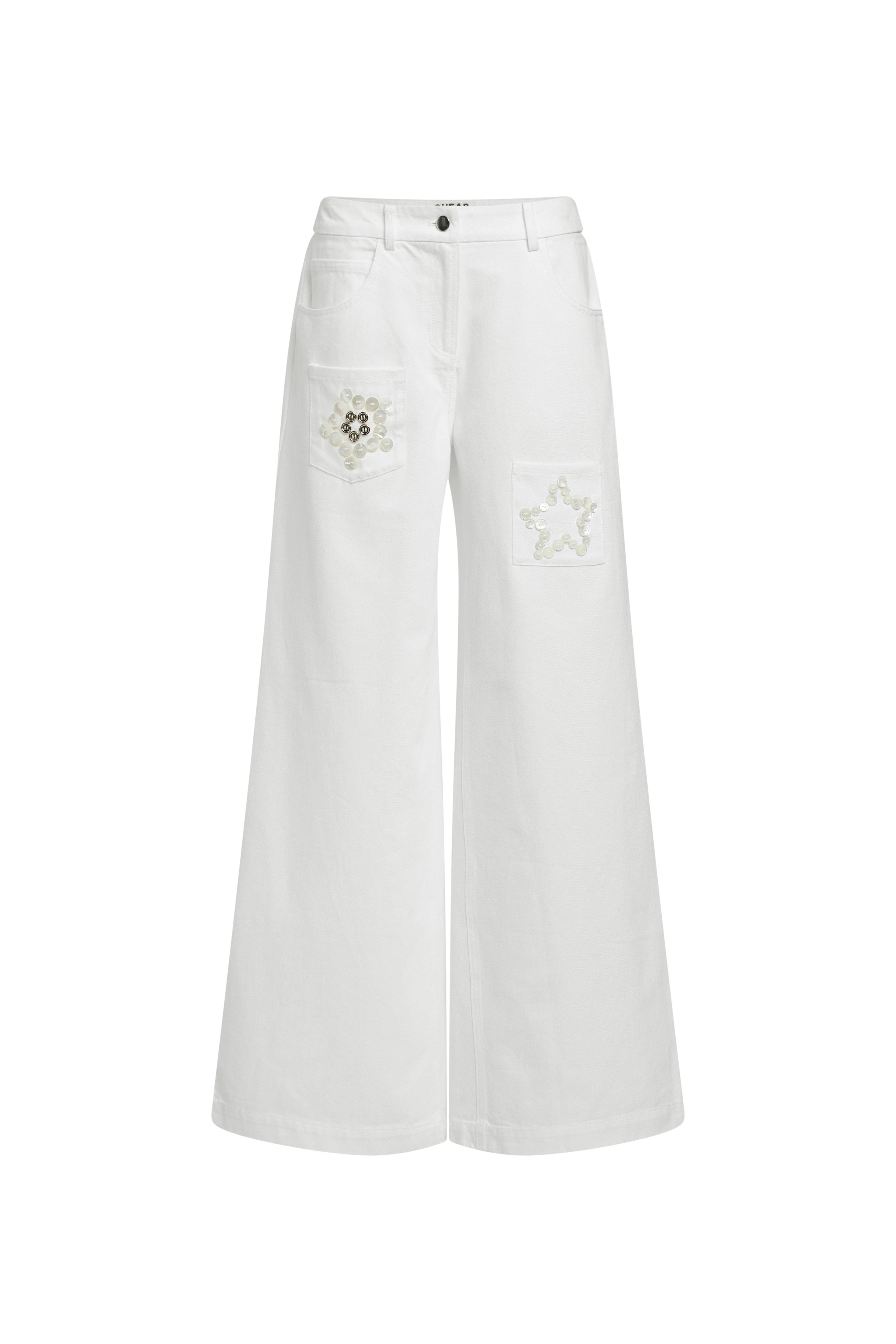 Star Fish Denim Jeans - White