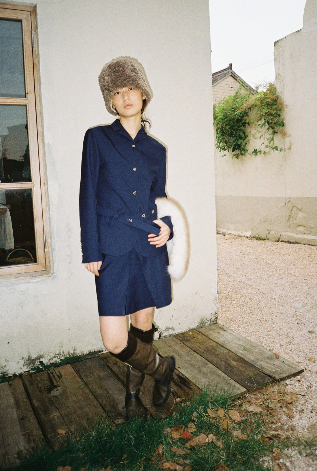 Tailored Blazer-Navy