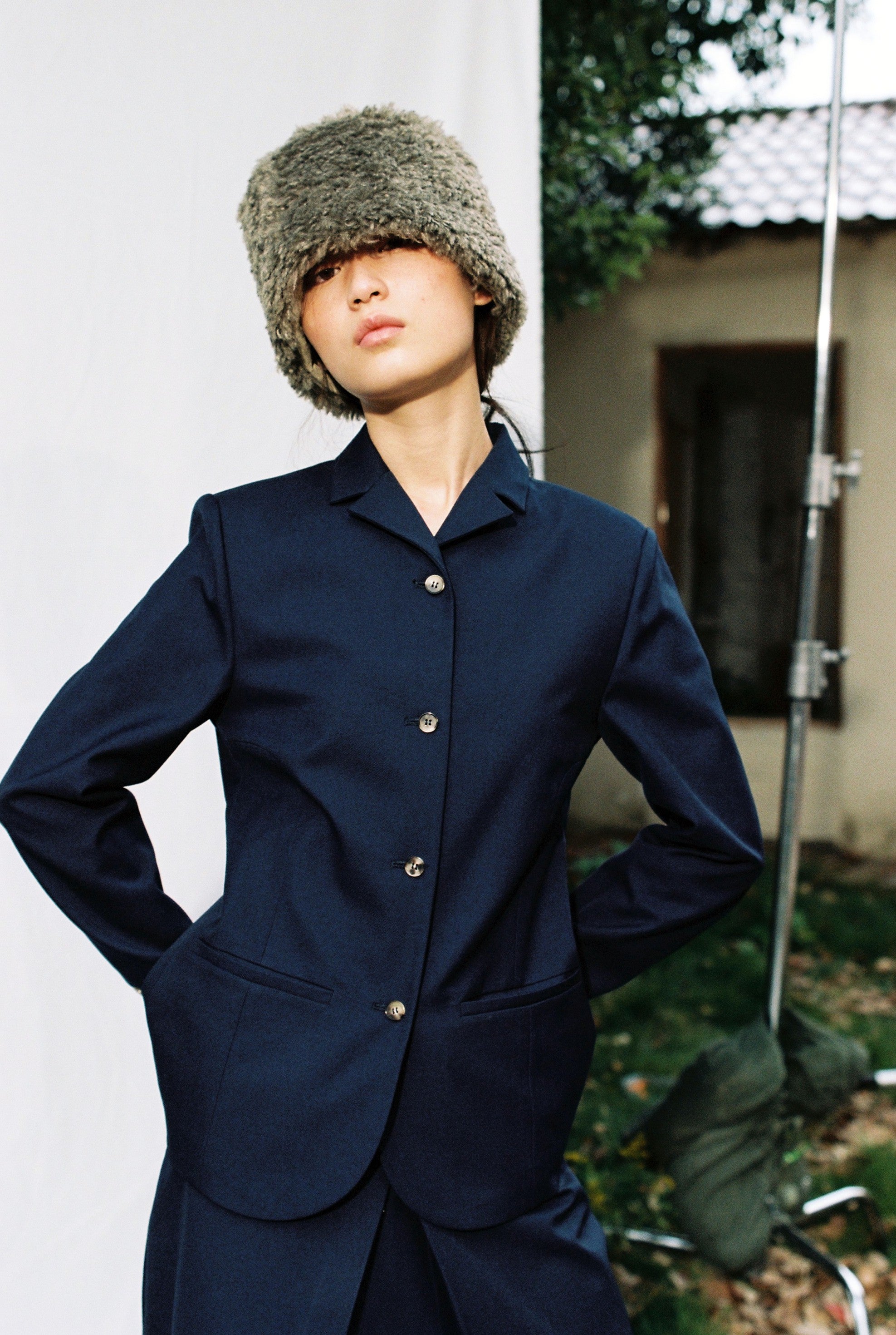 Tailored Blazer-Navy