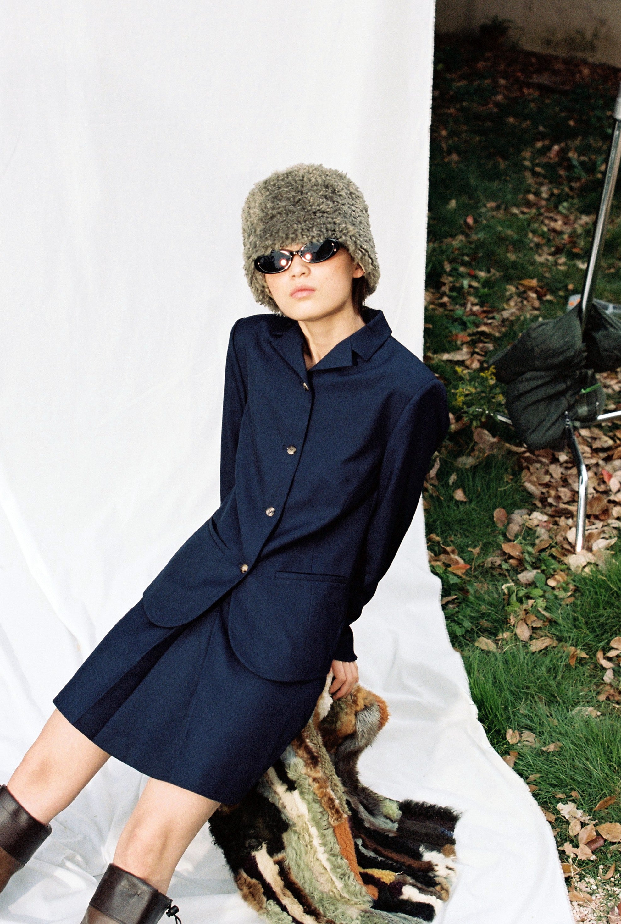 Tailored Blazer-Navy