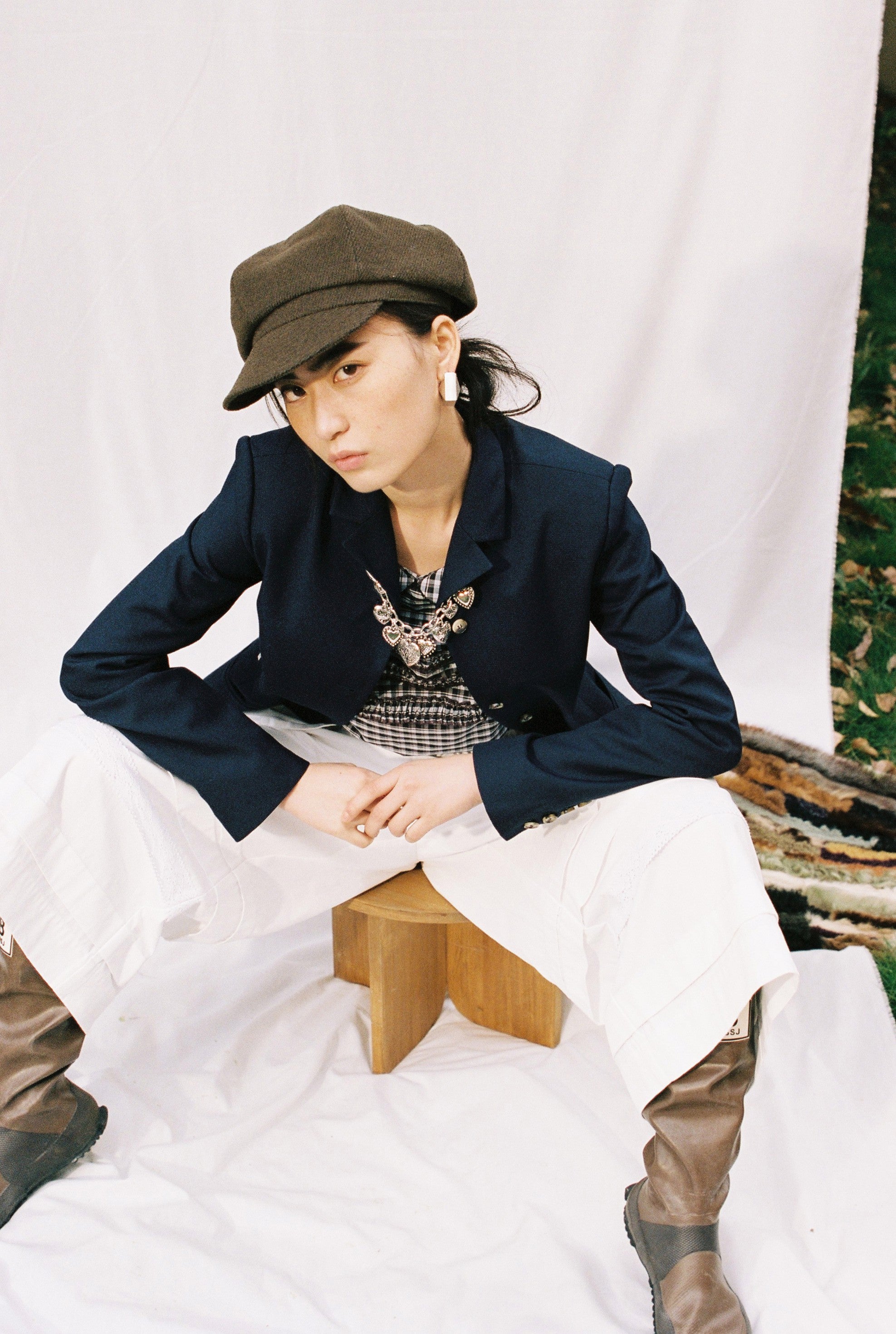 Tailored Blazer-Navy