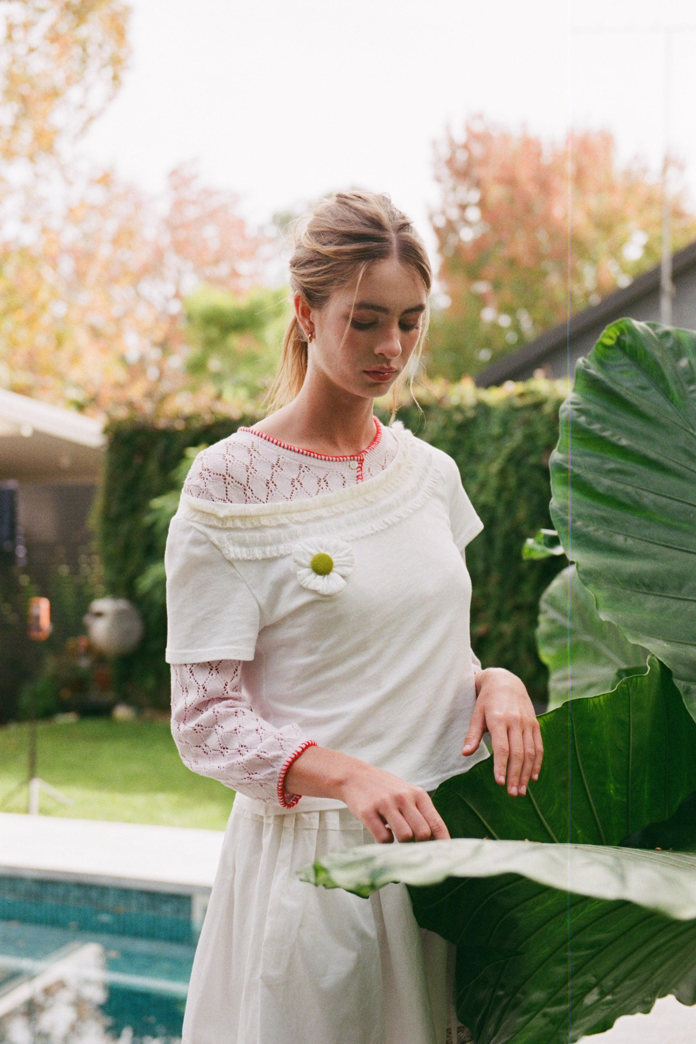 Flower Ruffle T-shirt