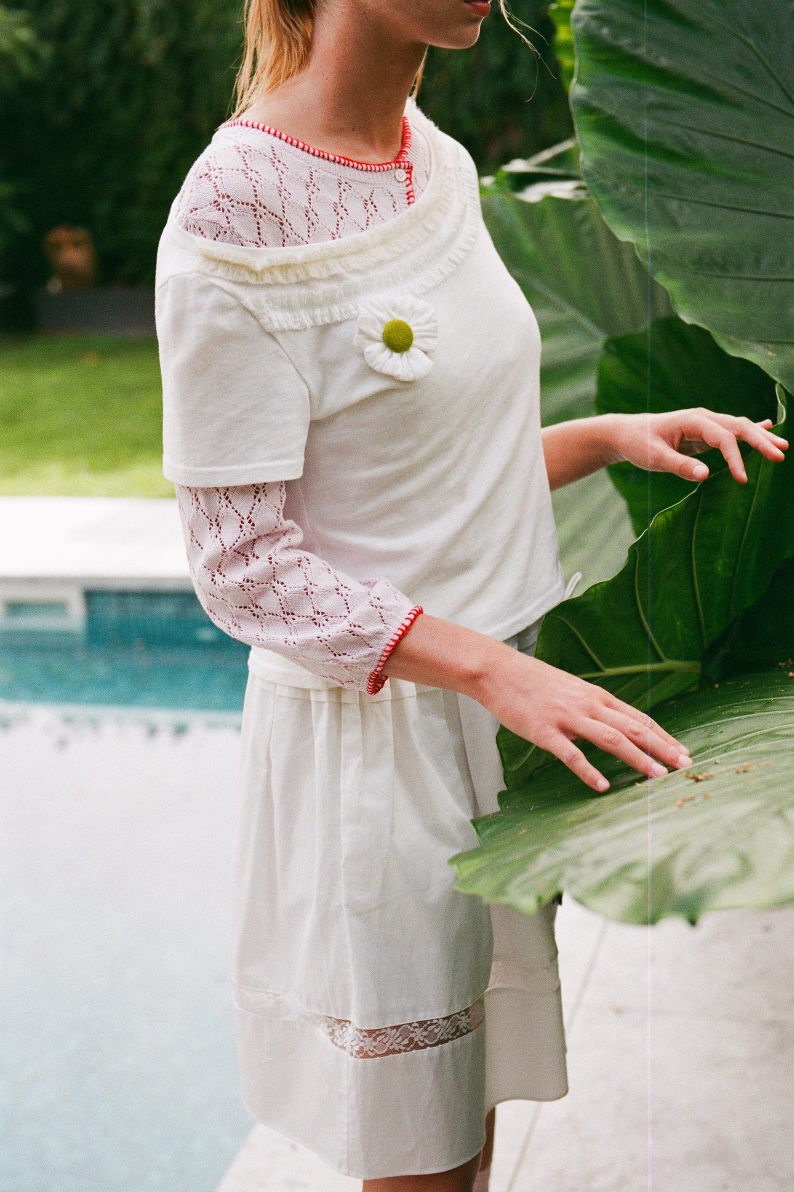 Flower Ruffle T-shirt