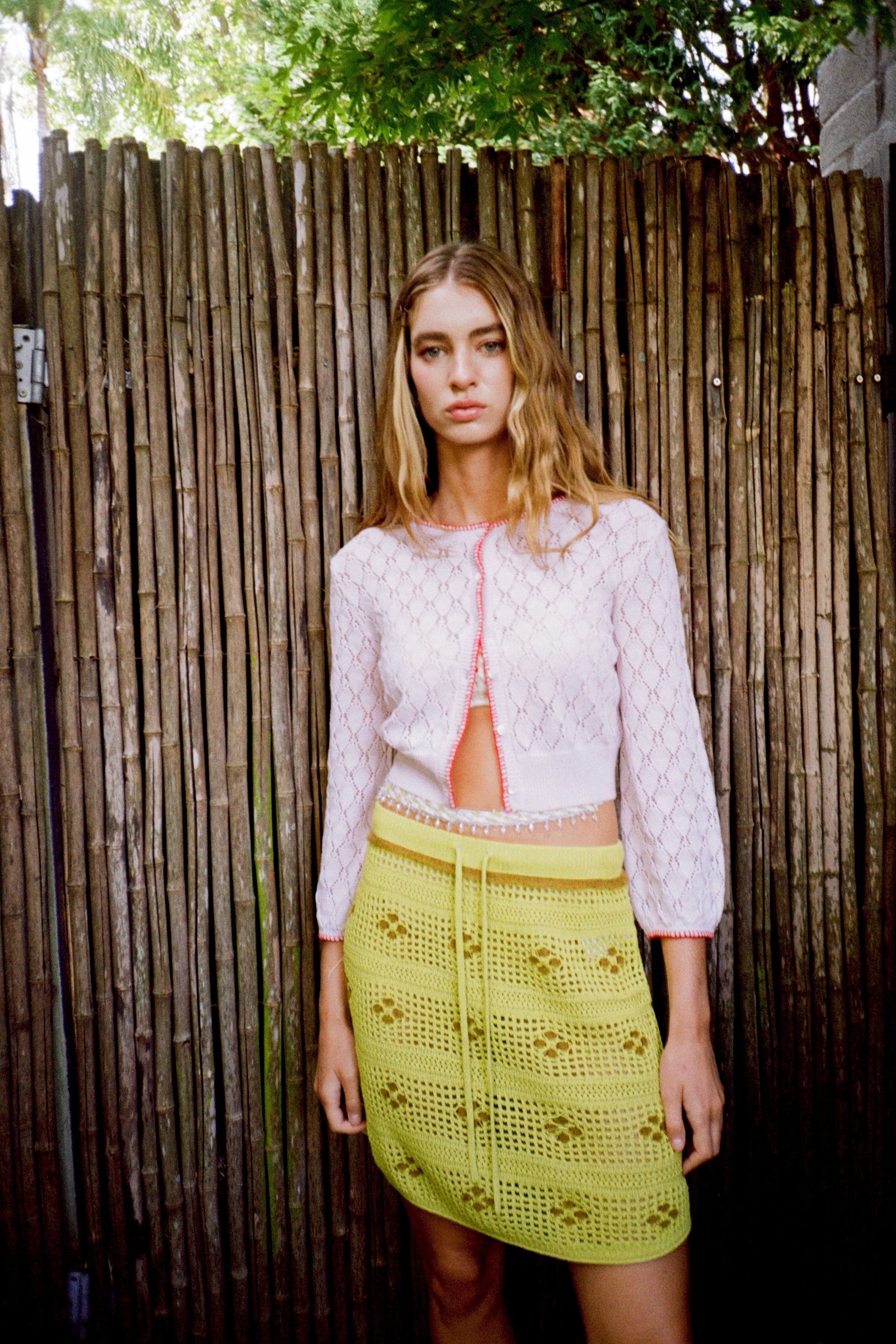 Pink Cropped Cardigan