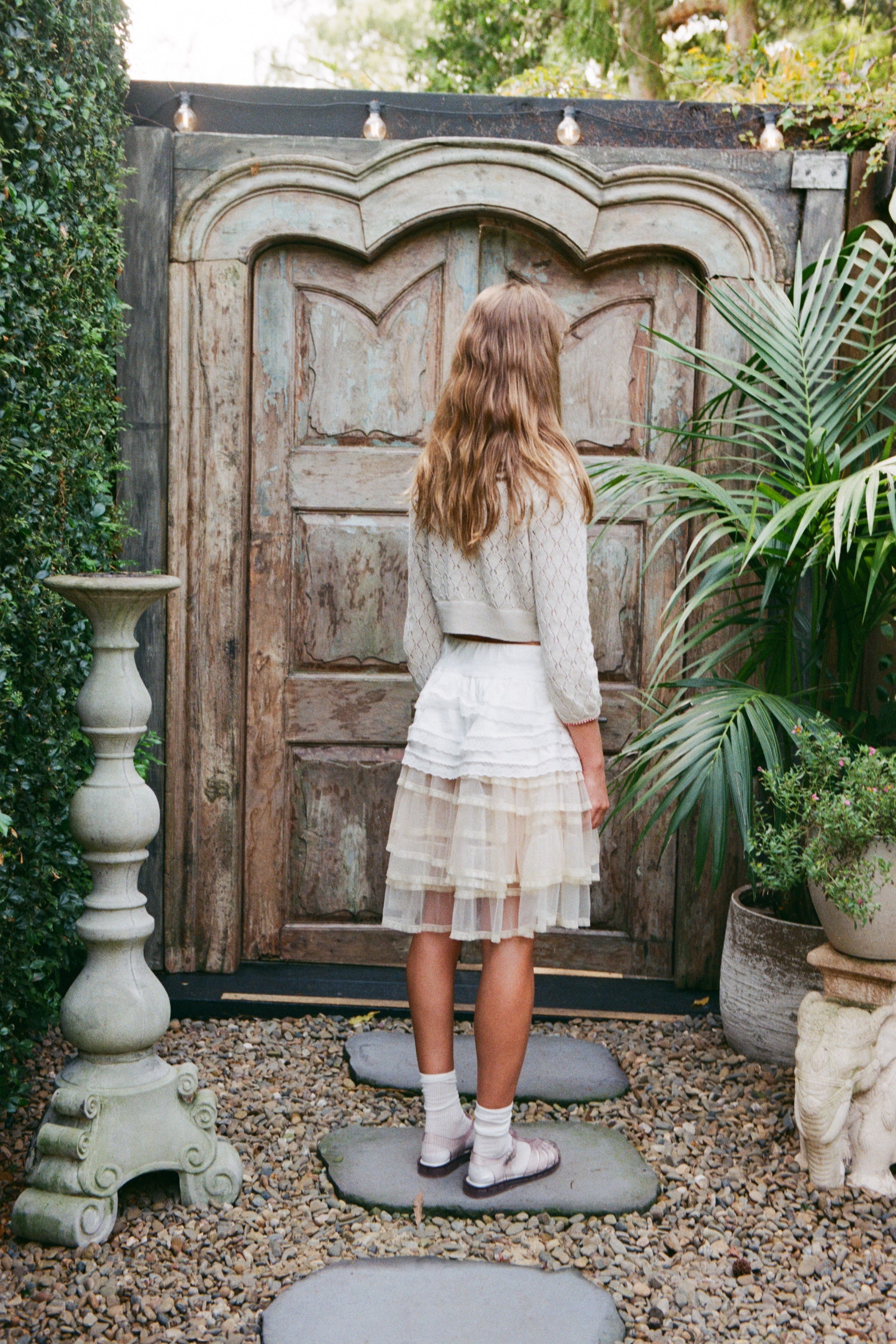 Beige Cropped Cardigan