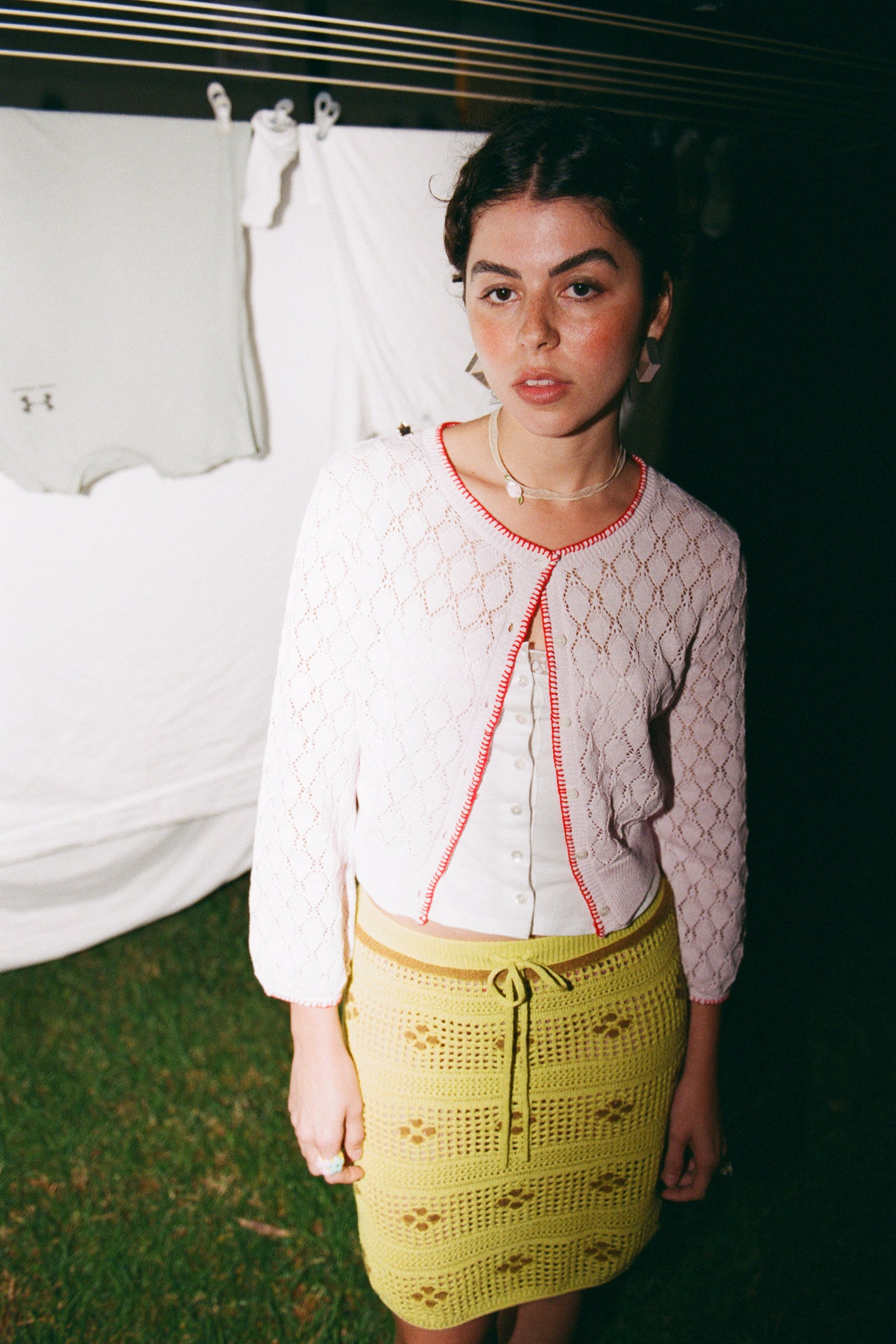 Pink Cropped Cardigan