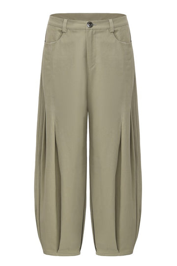 Bloomer Trousers-Khaki Green