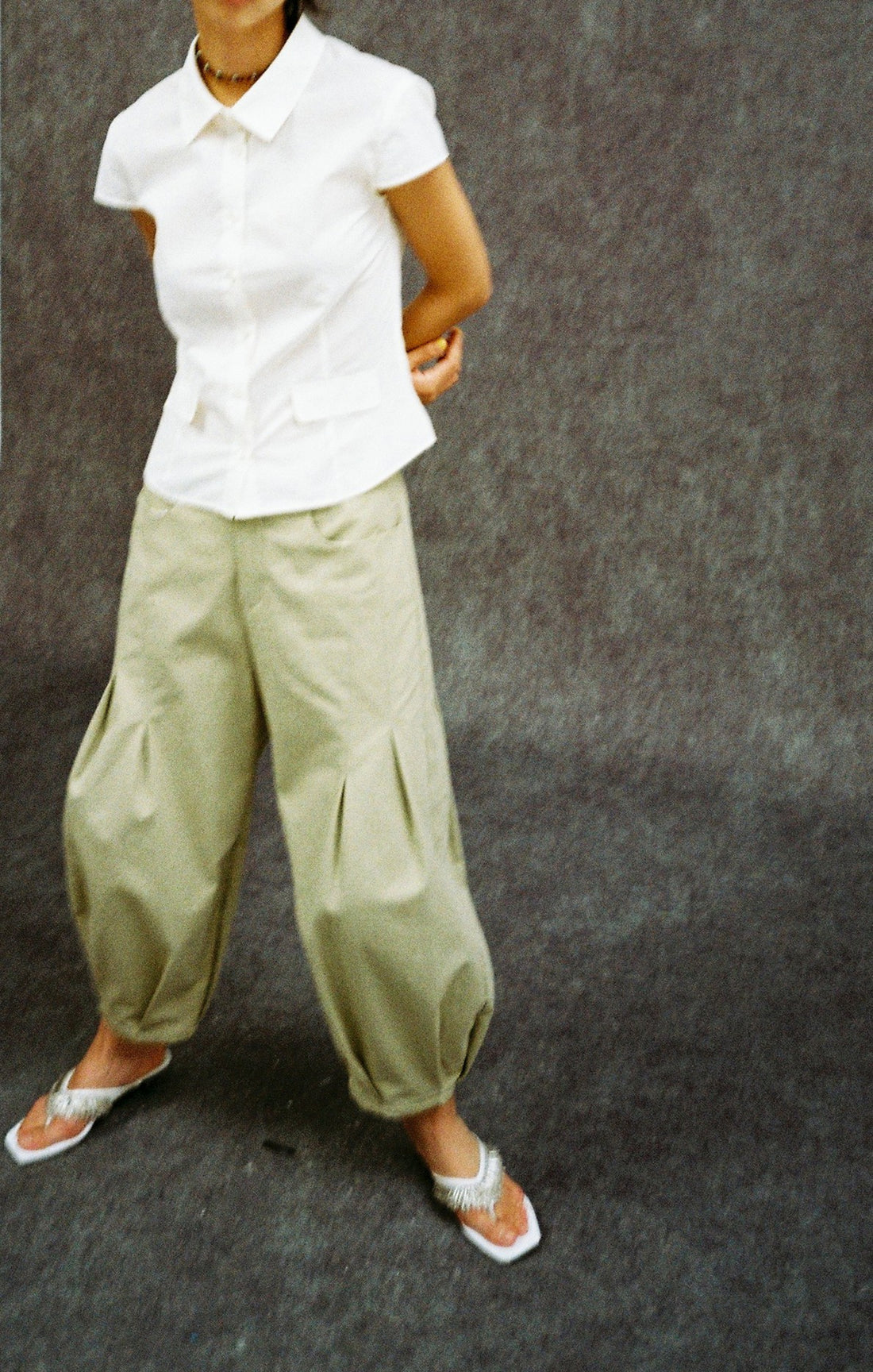 Bloomer Trousers-Khaki Green