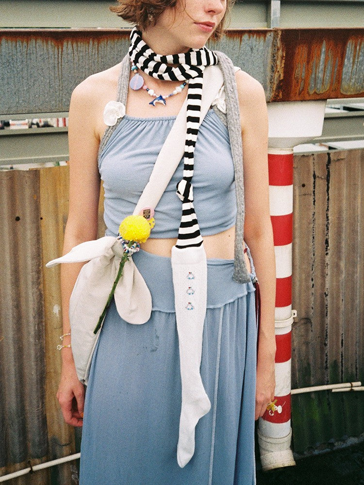 Sock Scarf - Black & White