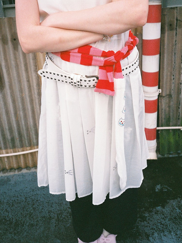 Sock Scarf - Red & Pink