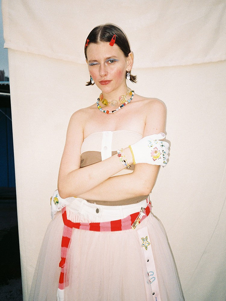 Sock Scarf - Red & Pink