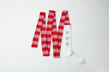 Sock Scarf - Red & Pink