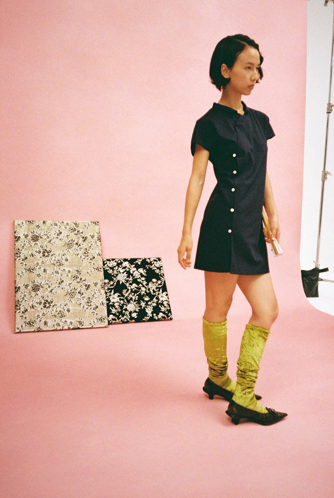 Cheongsam Dress-Navy