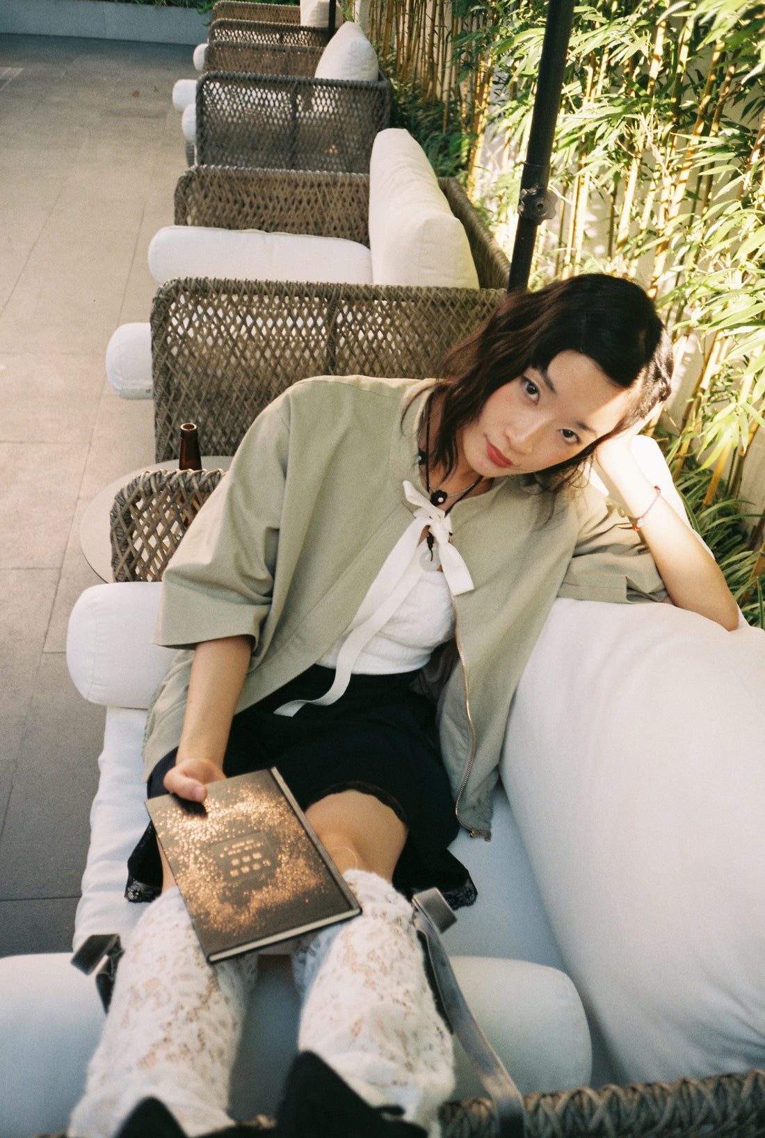 Zipper Jacket-Khaki Green