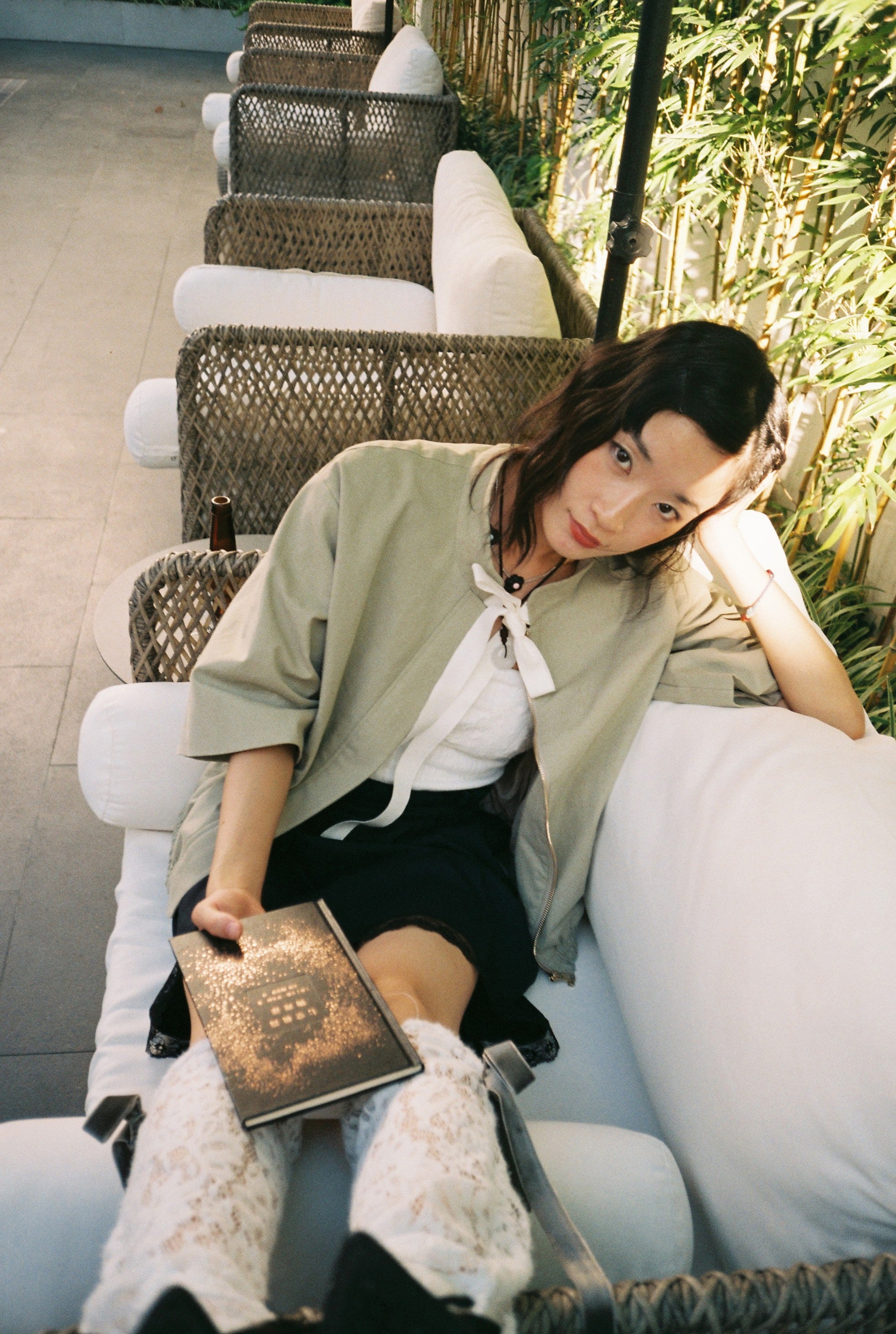 Zipper Jacket-Khaki Green