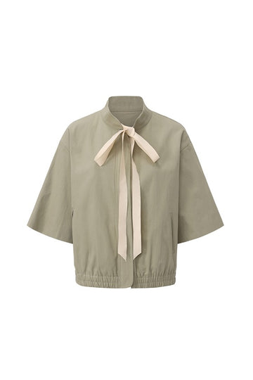 Zipper Jacket-Khaki Green
