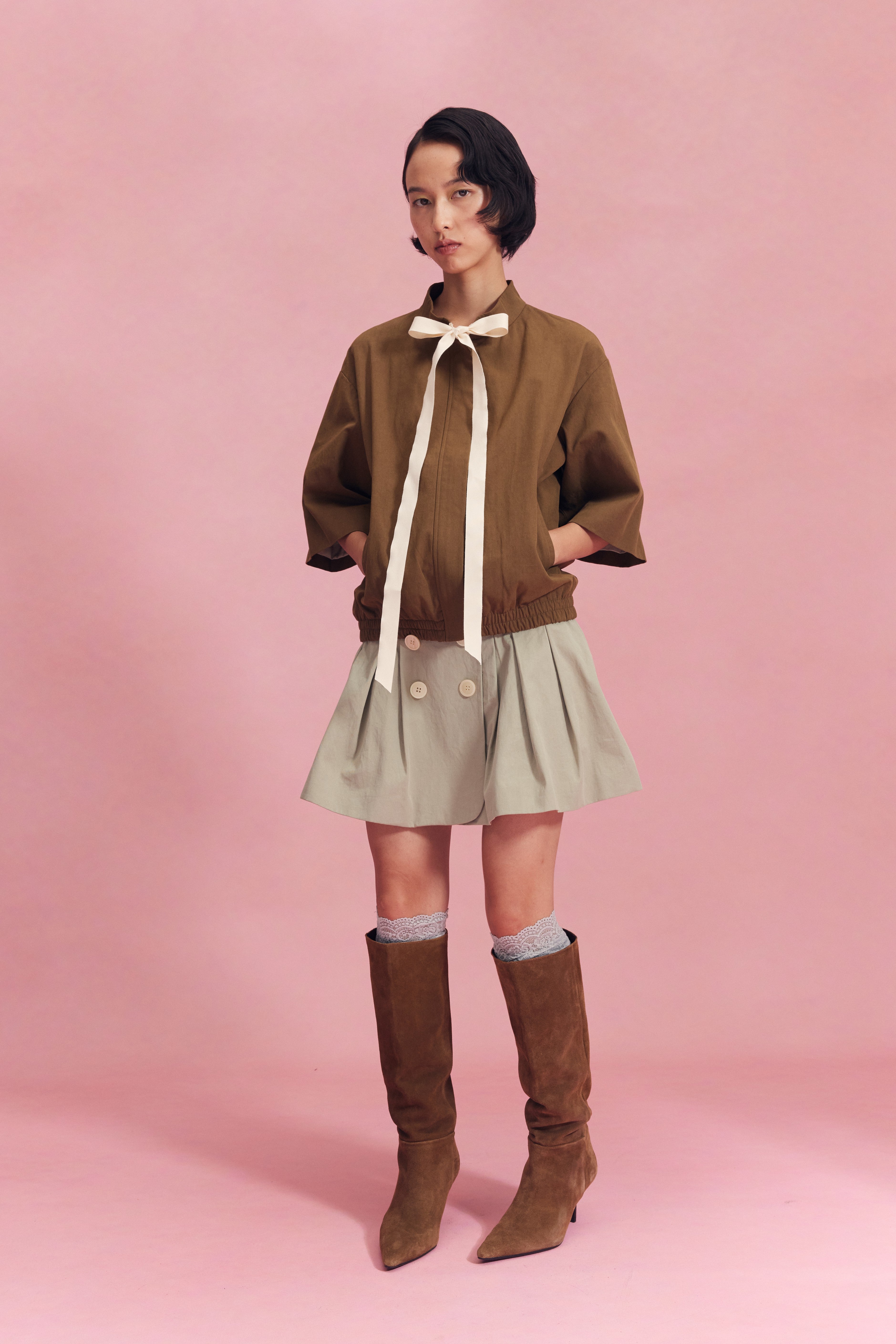 Zipper Jacket-Olive Green