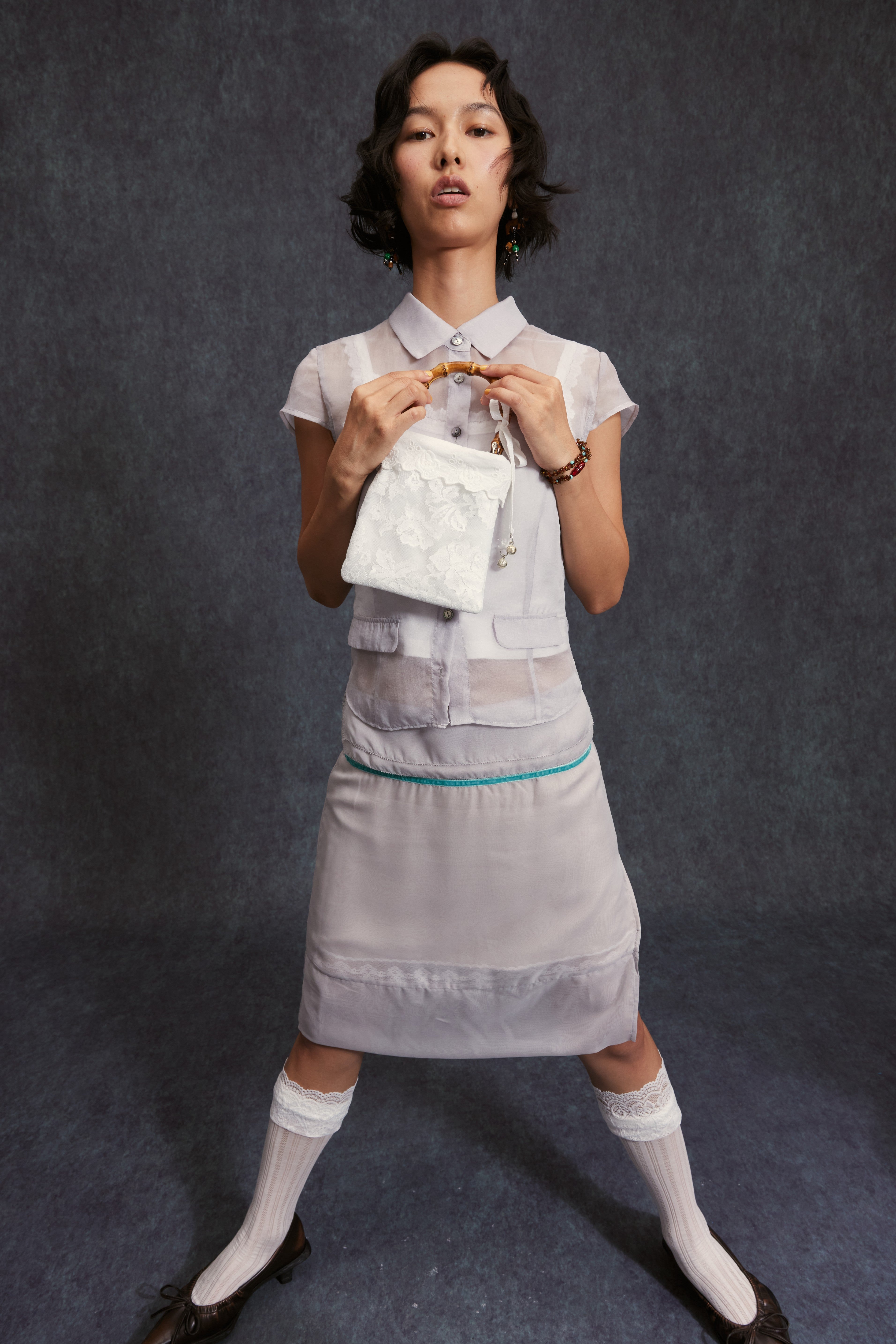 Padded Lace Mini Bag