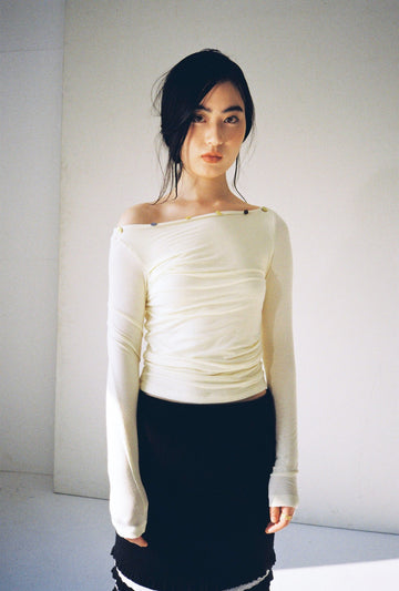 Boat Neck Top - Yellow