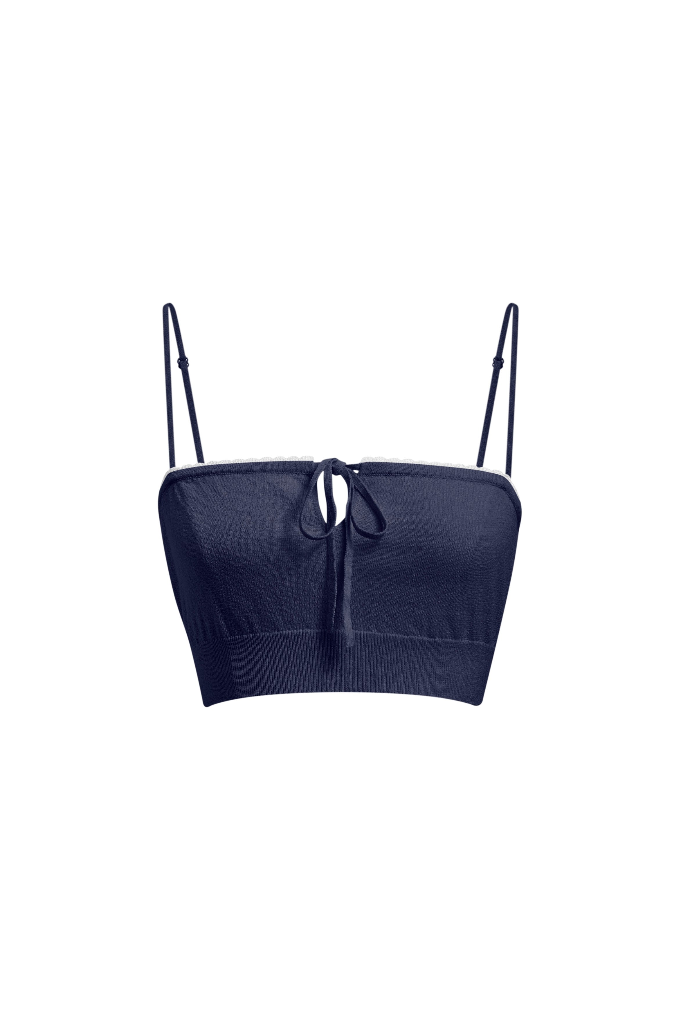 Knit Bralette - Navy