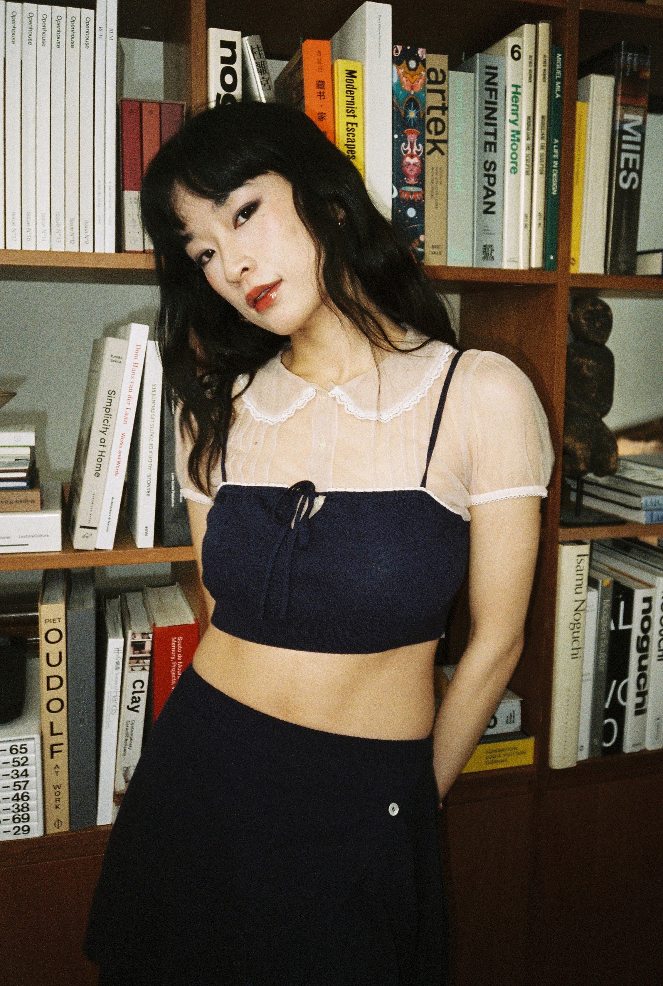 Knit Bralette - Navy