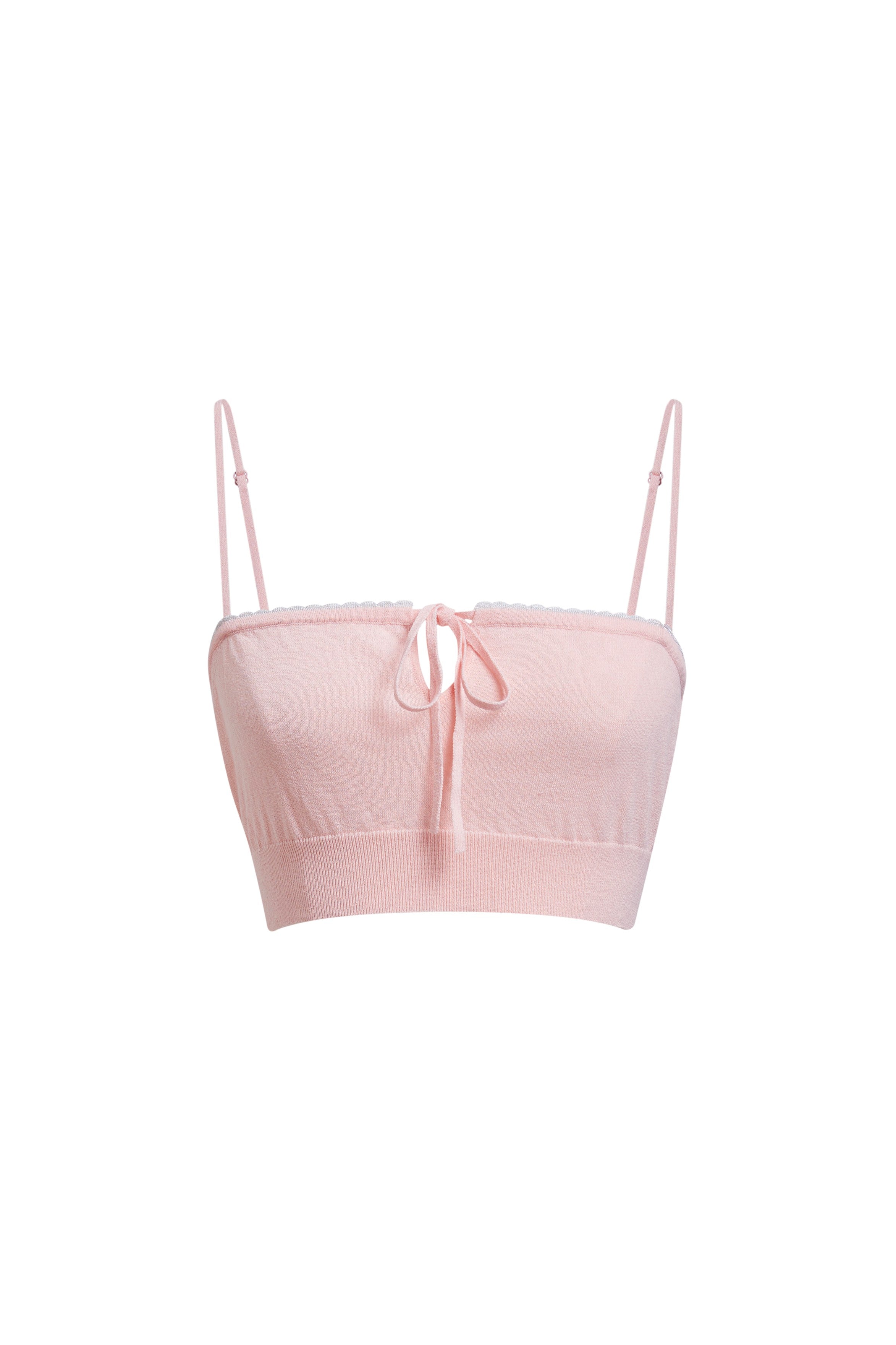 Knit Bralette-Pink